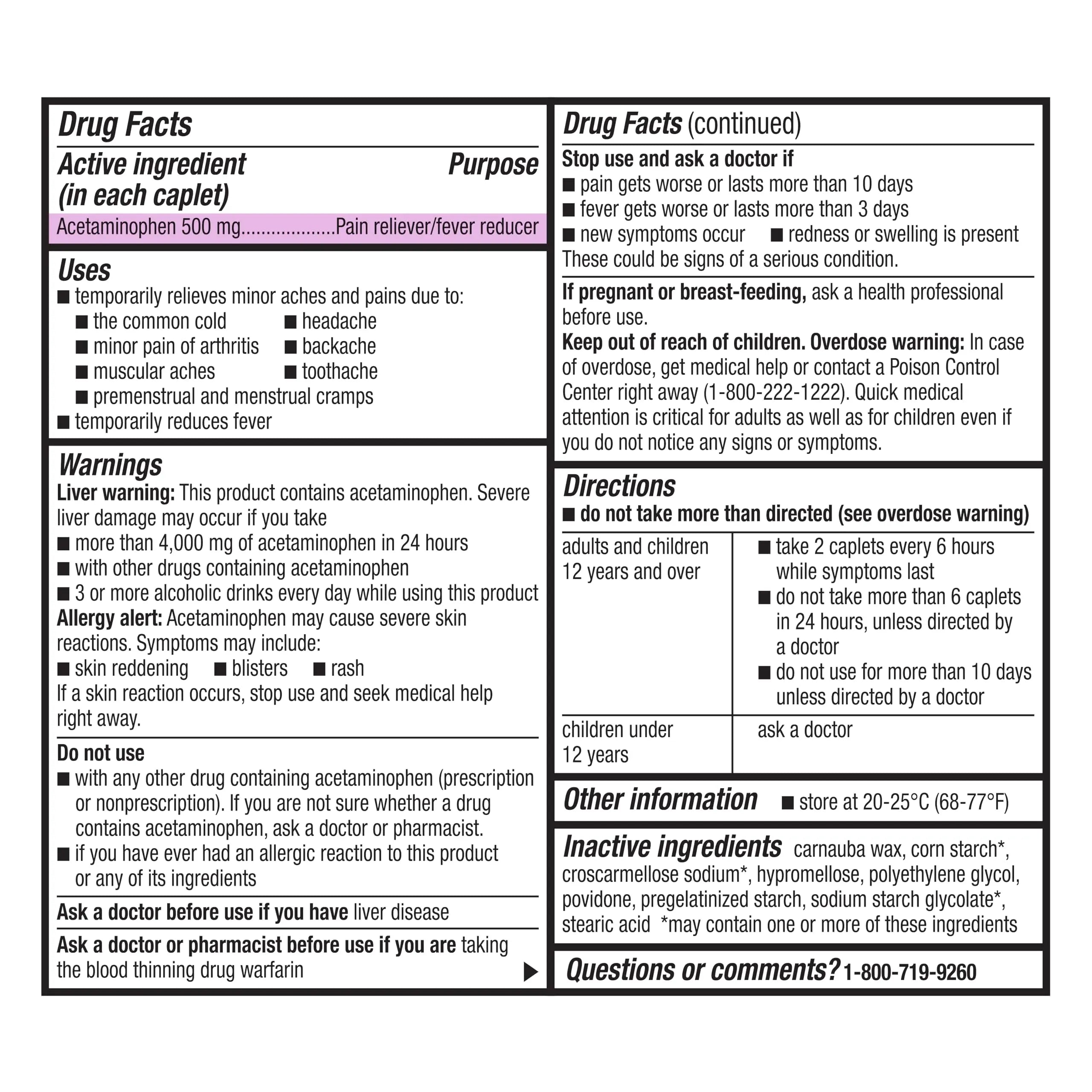 Rite Aid Extra Strength Acetaminophen, 500mg - 500 Caplets | Pain Reliever & Fever Reducer for Migraines, Joint Pain, Muscle or Back Pain, and Menstrual Pain Rite Aid buy supplements canada