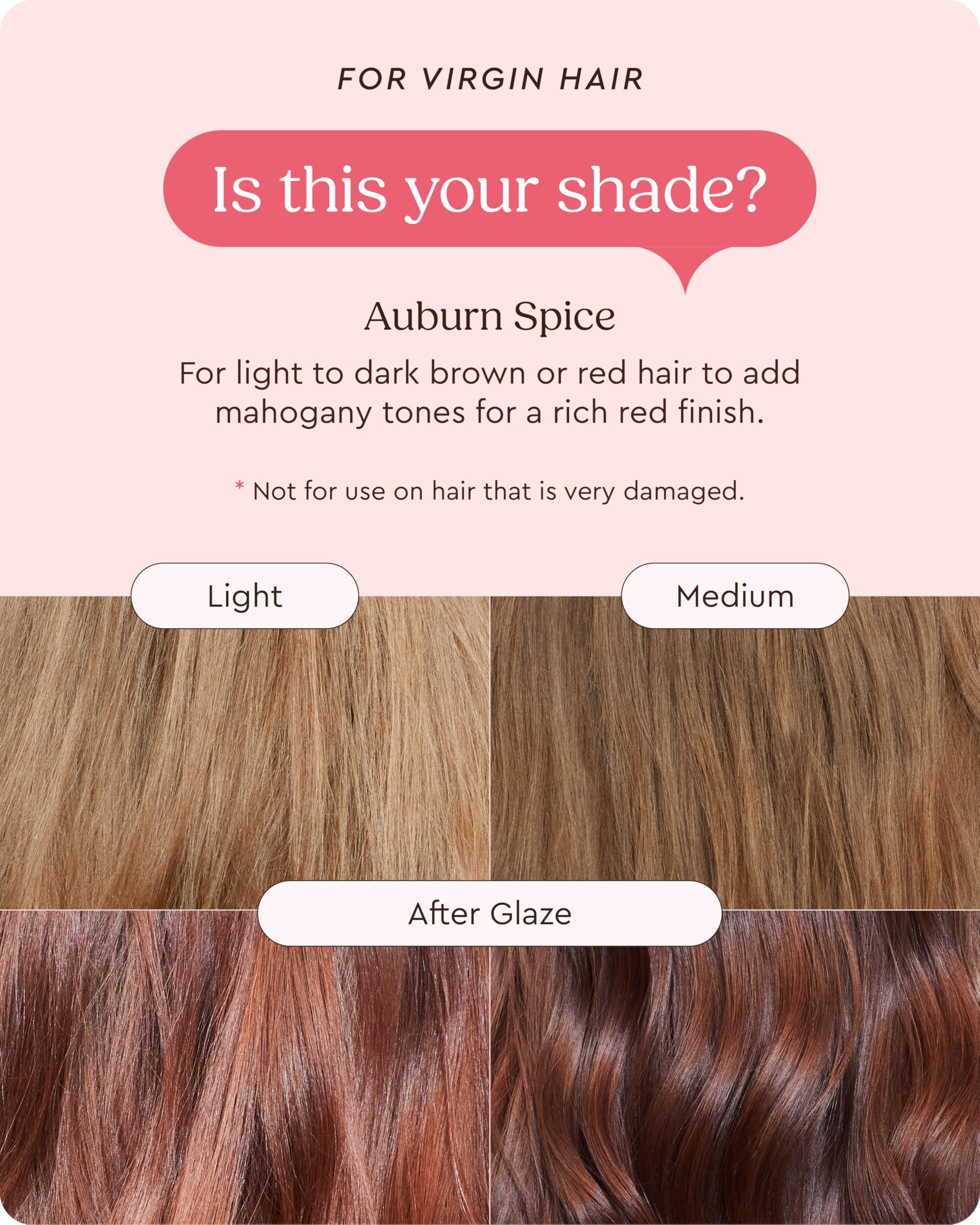 Glaze Color Conditioning Gloss - Tinted Moisturizer for Brown or Red Hair, Boosts Color and Shine, Repairs Damage - Auburn Spice, 6.4 oz glaze buy supplements canada