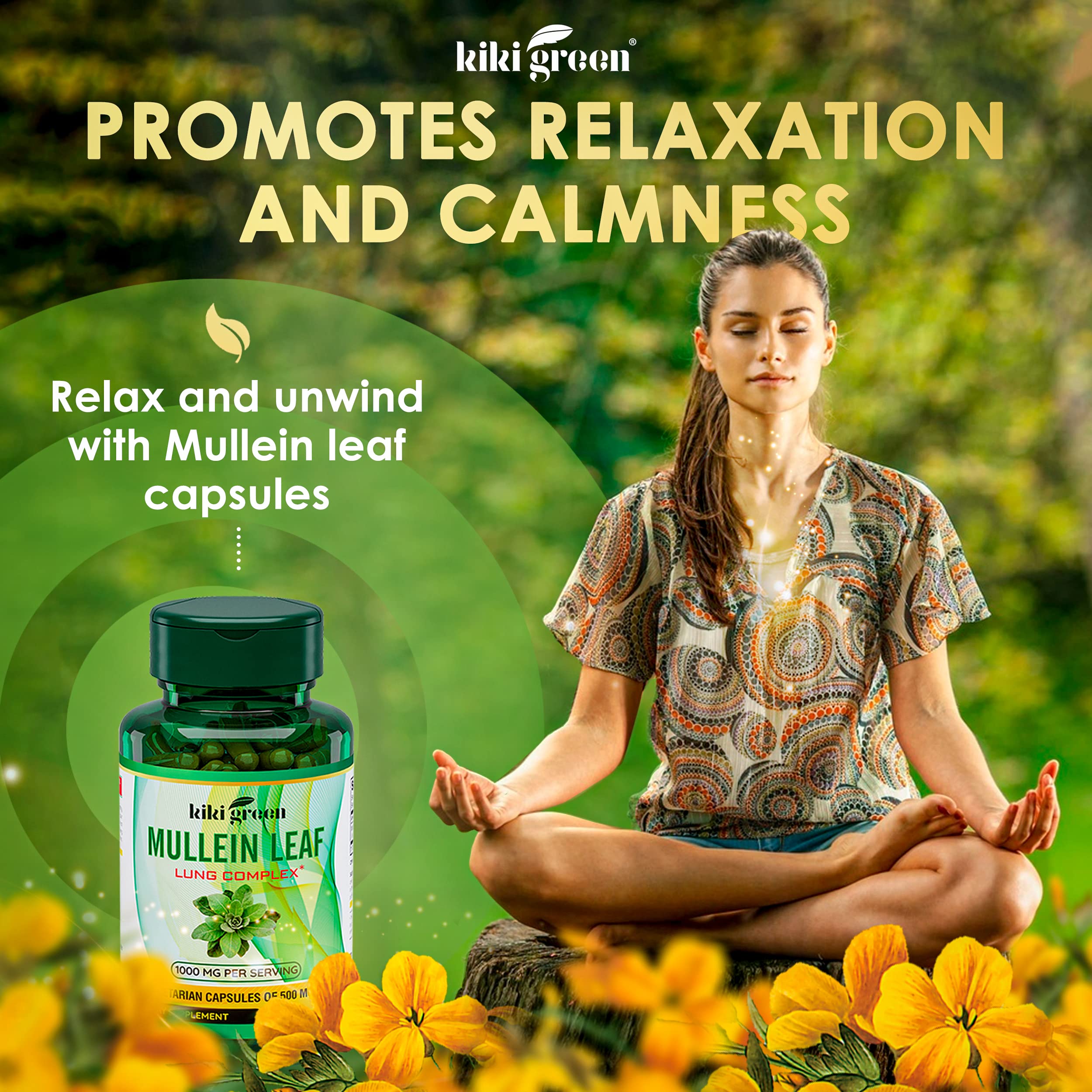 KIKI Green Mullein Leaf Extract Capsules - Herbal Respiratory Supplement - for Lung Cleans KIKI Green buy supplements canada