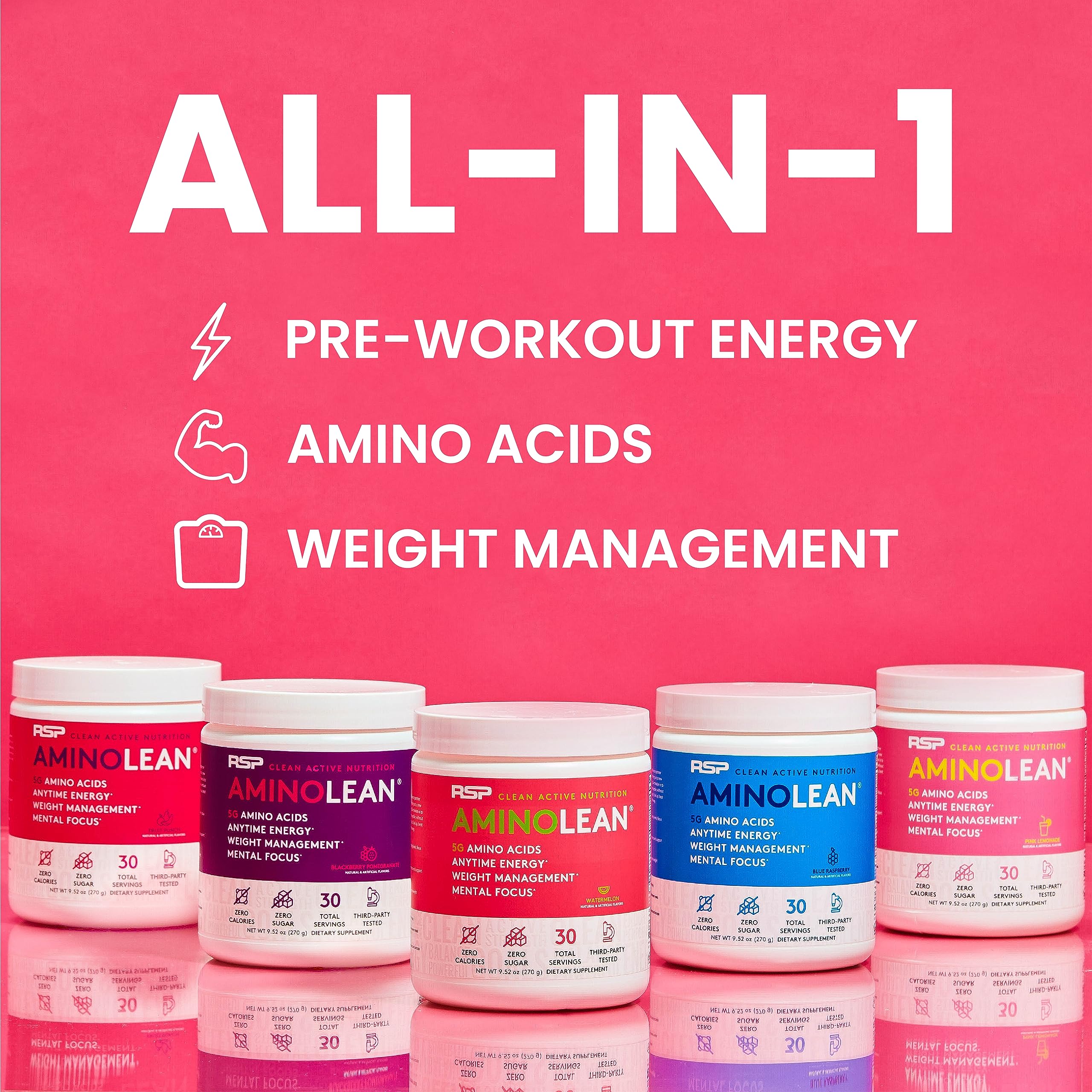 RSP NUTRITION AminoLean Pre Workout Powder, Amino Energy & Weight Management with Vegan BCAA Amino Acids, Natural Caffeine, Preworkout Boost for Men & Women, 30 Serv, Pink Lemonade… RSP NUTRITION buy supplements canada