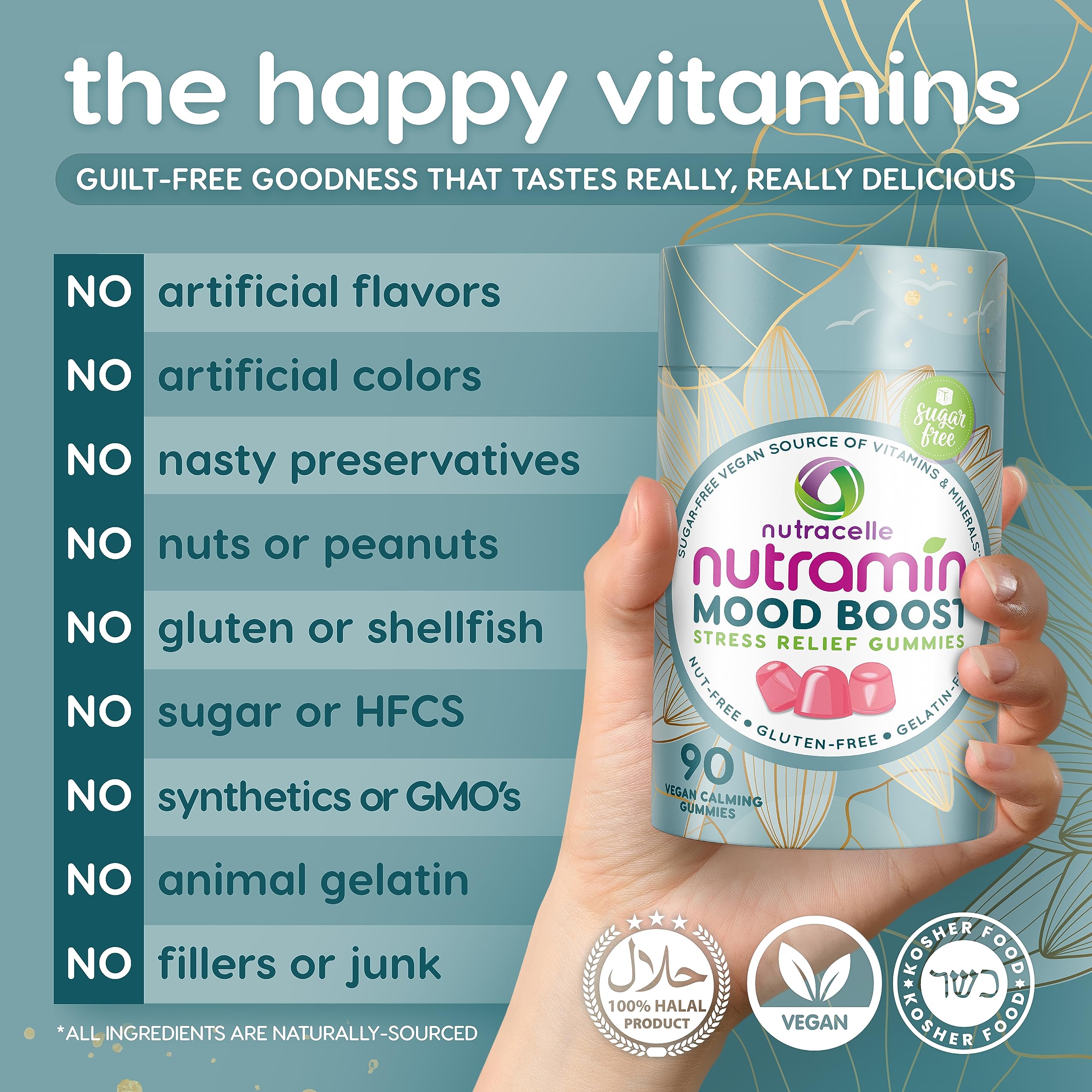Nutracelle NUTRAMIN Mood Boost Multivitamin Gummy - Delicious & Yummy Anti-Stress Nutracelle buy supplements canada