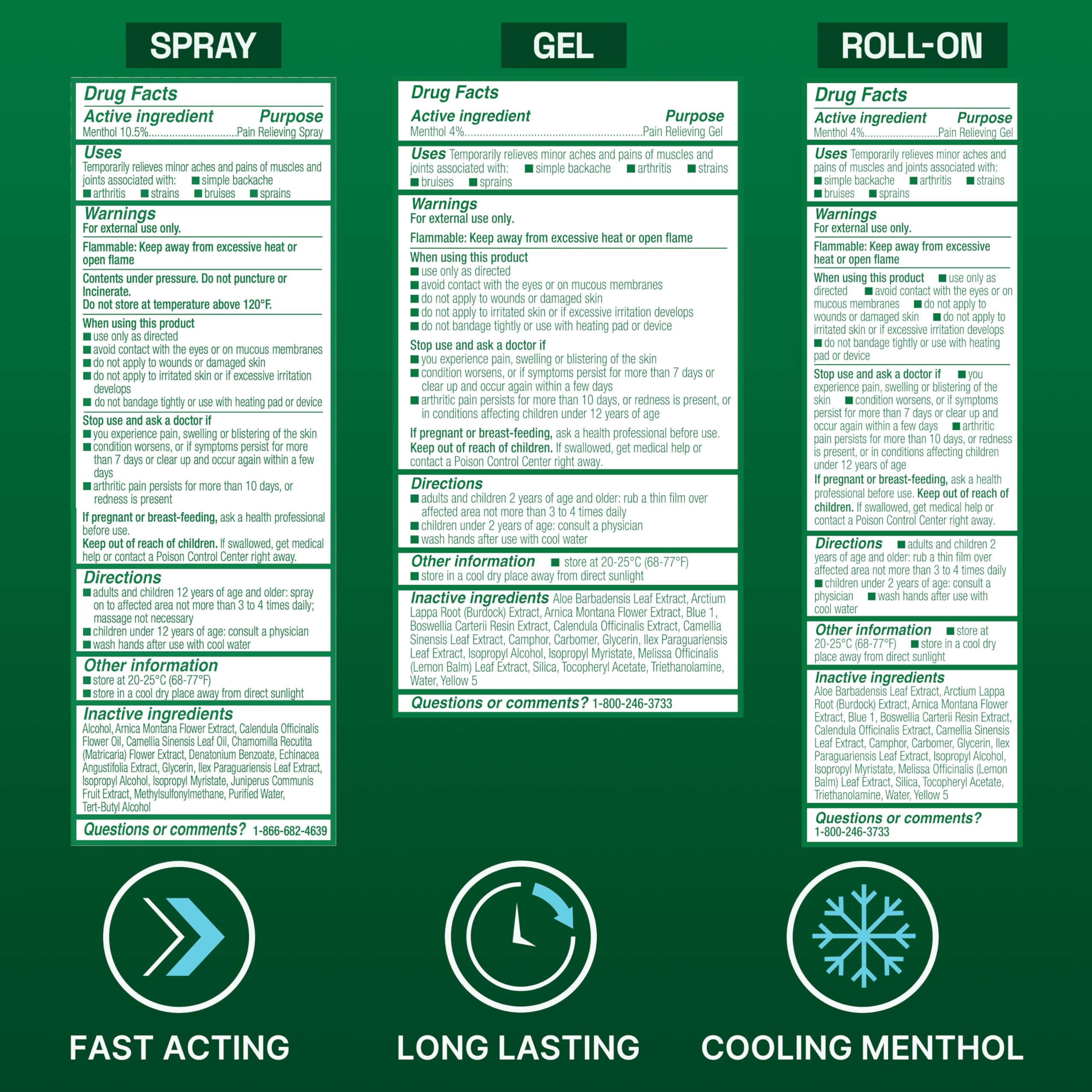 Biofreeze Spray, Gel, & Roll-On Pain Relief Variety Pack, Muscle Pain Relief, Arthritis Pain Reliver, Neck Pain Relief, Cooling Menthol Joint Pain Relief, 3 Fl Oz Spray, 3 Fl Oz Gel, 2.5 Fl Oz Roll On Biofreeze buy supplements canada