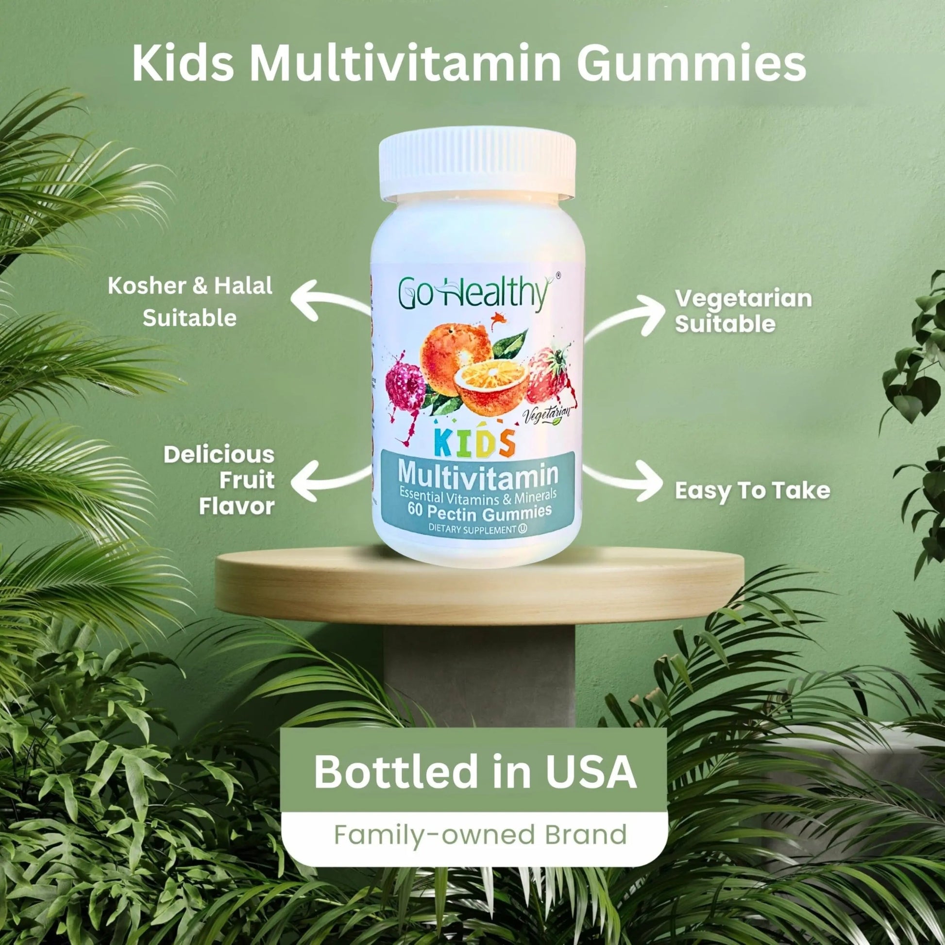 Go Healthy Kids Multivitamin Gummies, Immune Support, Kids Vitamin Gummies, Kosher Kid Vitamin, Halal Go Healthy Natural buy supplements canada