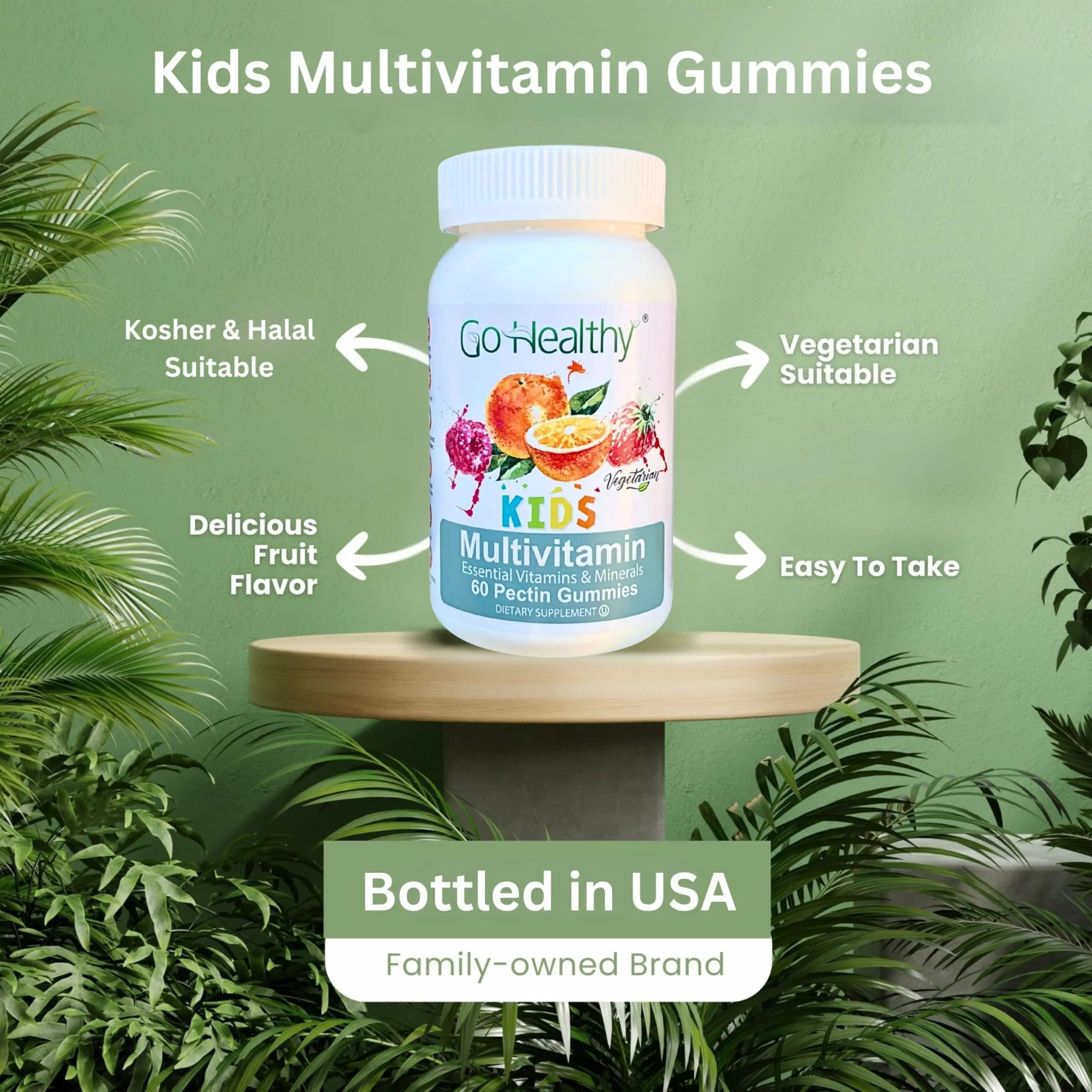 Go Healthy Kids Multivitamin Gummies, Immune Support, Kids Vitamin Gummies, Kosher Kid Vitamin, Halal Go Healthy Natural buy supplements canada