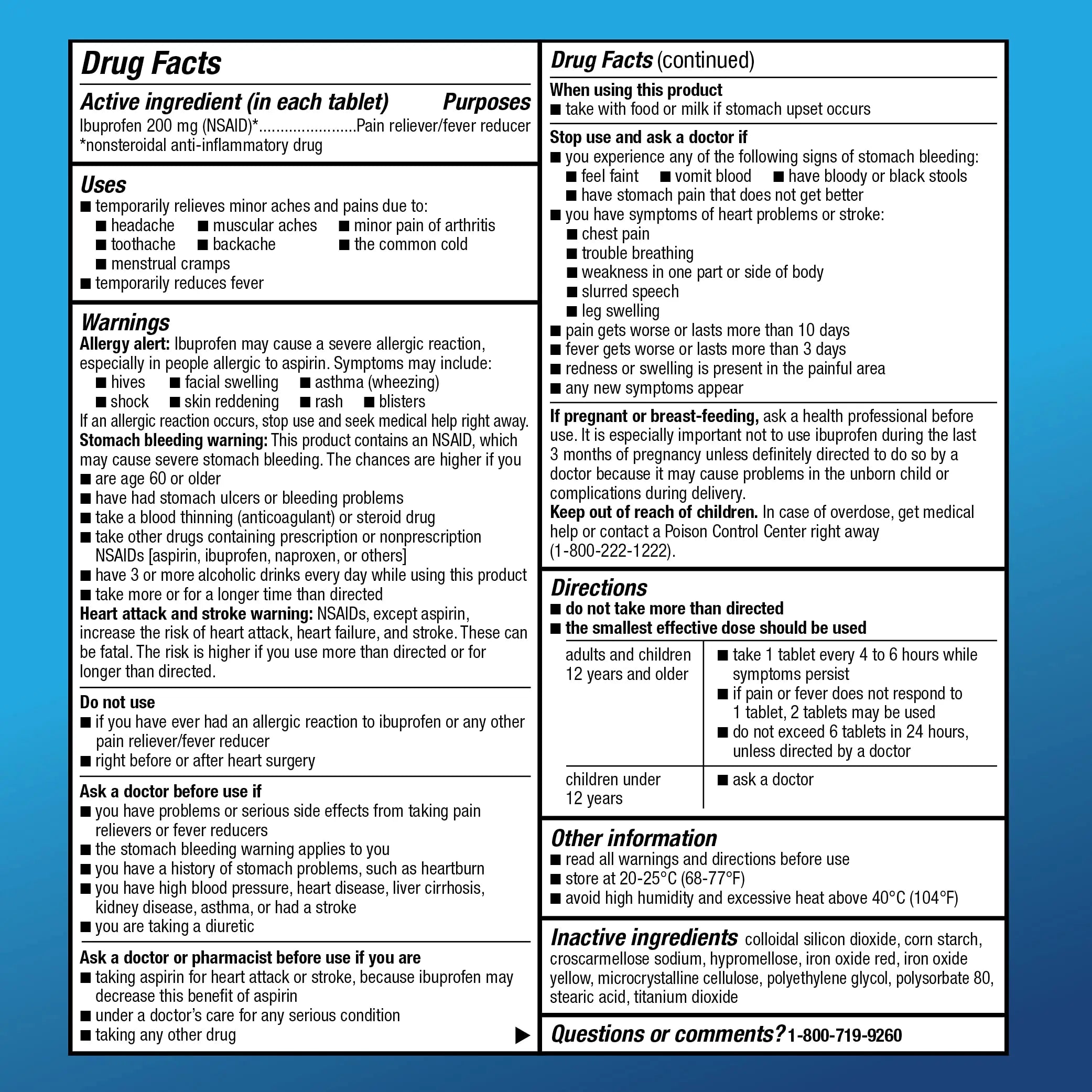 Amazon Basic Care Ibuprofen Tablets, 200 mg, Pain Reliever and Fever Reducer, For Headache, Muscular Aches, Arthritis, Backache, Menstrual Pain, 100 Count (Pack of 1) Amazon Basic Care buy supplements canada