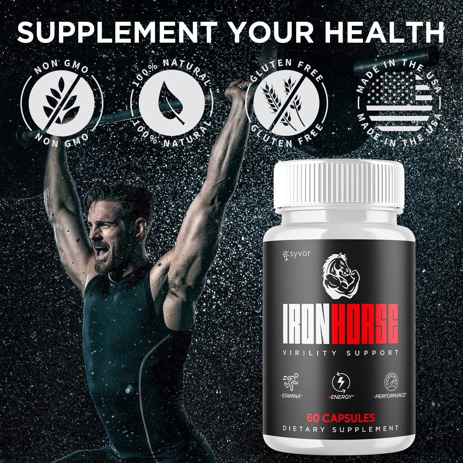 Iron Horse Supplement Pills, Official Iron Horse Pills for Men with All Natural Ingredients, Advanced IronHorse Capsules Designed to Support Health and Wellness with Premium Vitamins (60 Capsules) Syvor buy supplements canada