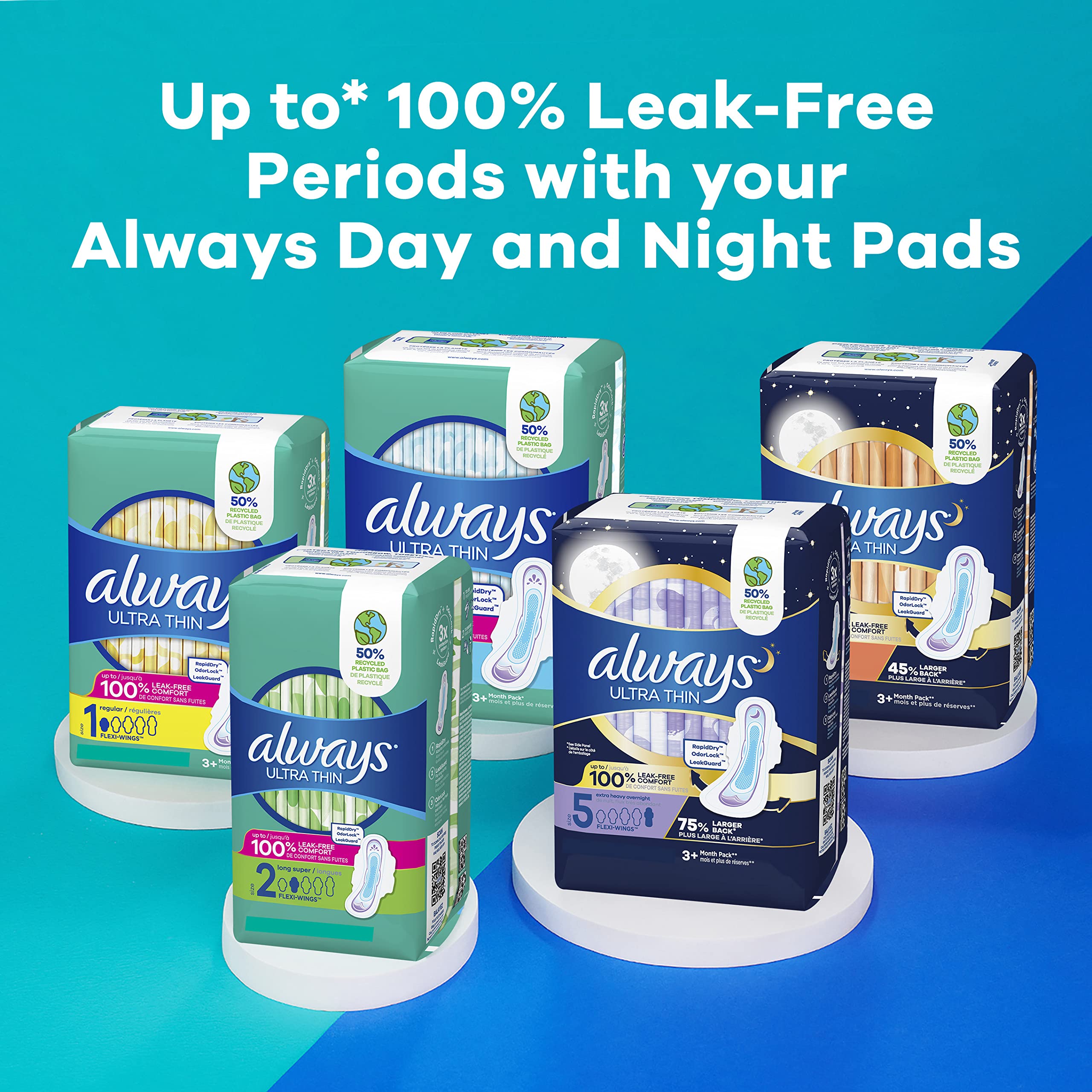 Always Ultra Thin Feminine Pads For Women, Size 2 Long Super Absorbenc Always buy supplements canada