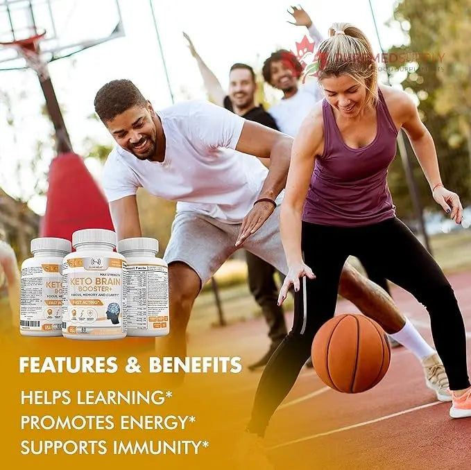 Keto Brain Booster - Brain Supplement - Focus, Concentration, Memory Neuro Supplement for Women & Men - Supports Learning, Energy, Immunity - All Natural, Non GMO, Made in USA - 60 Capsules Slim Heat buy supplements canada