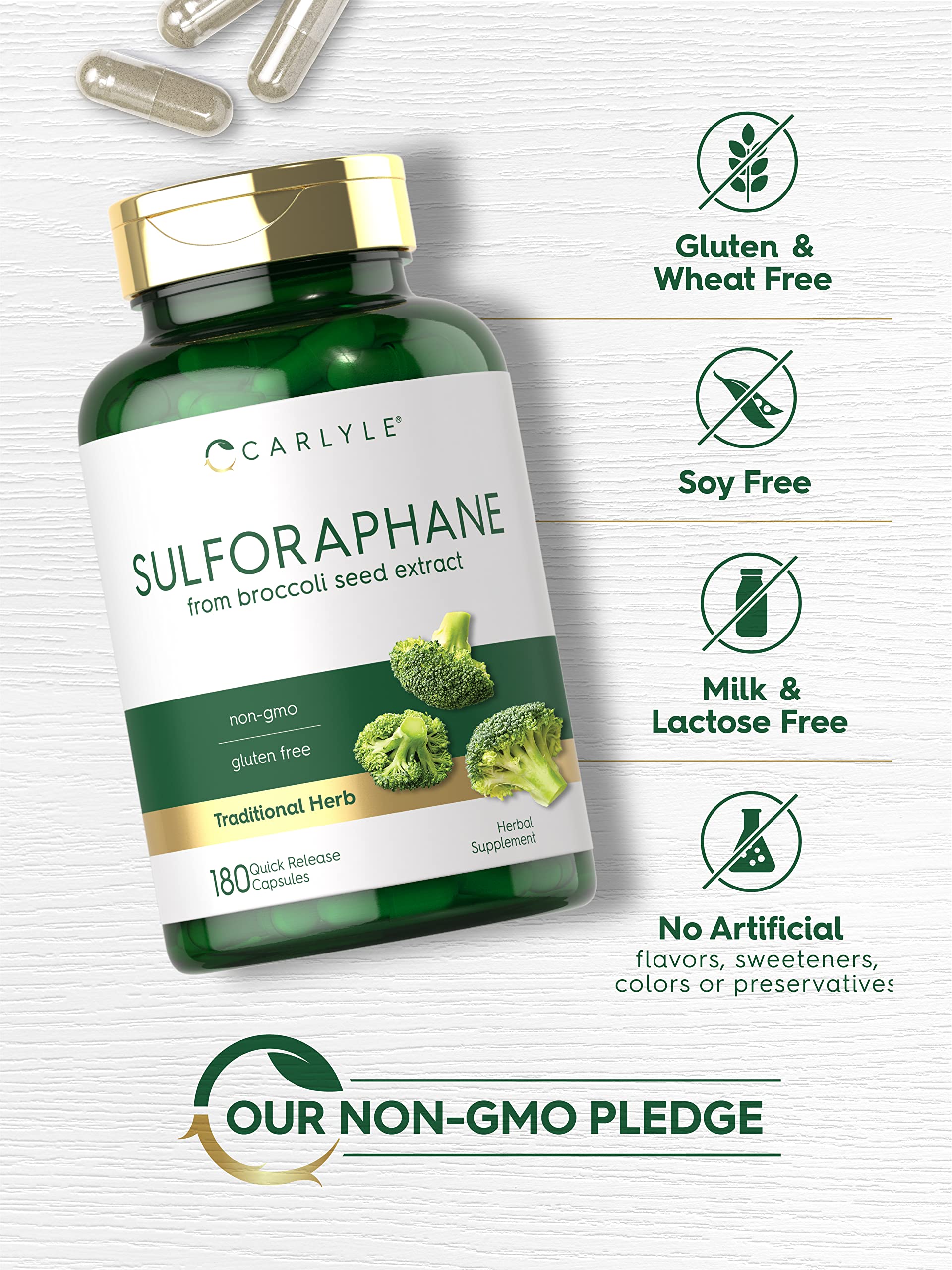 Carlyle Sulforaphane | from Broccoli Seed Extract | 180 Capsules | Traditional Herbal Carlyle buy supplements canada