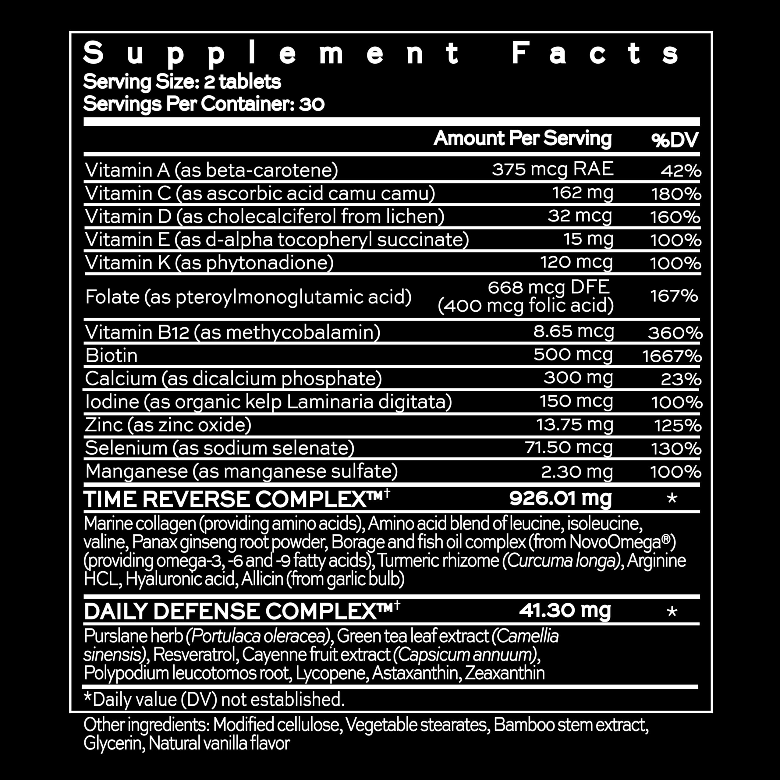 Hush & Hush TimeCapsule Multivitamin, Women's Multivitamin, Men's Multivitamin, Clean Nutraceuticals Supplements That Contains Hyaluronic Acid Hush & Hush buy supplements canada