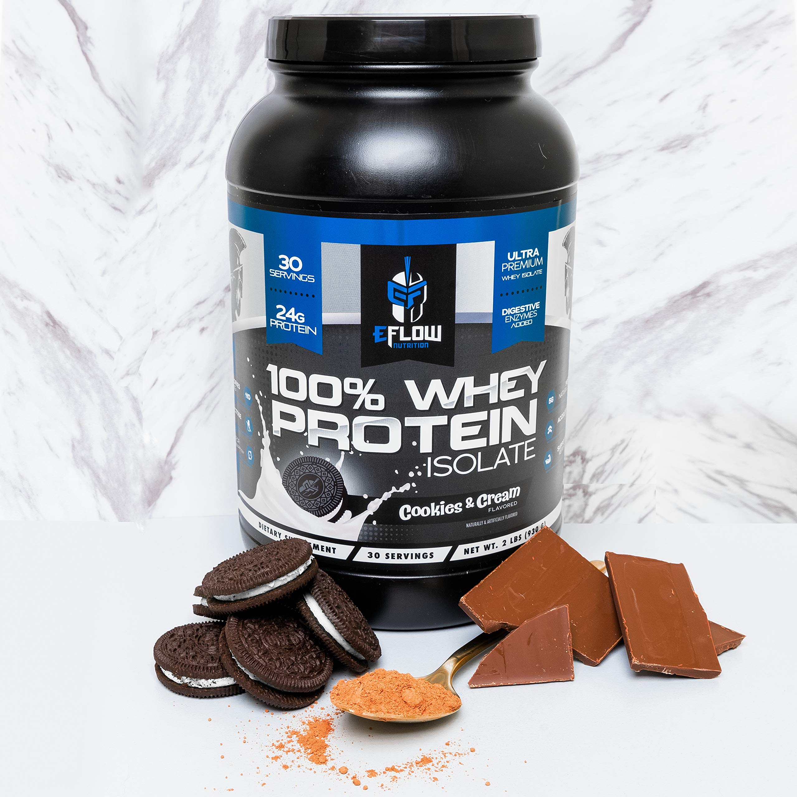 eFlow Nutrition 100% Whey Protein Isolate - Lactose-Free Digestive Enzymes Added eFlow Nutrition buy supplements canada