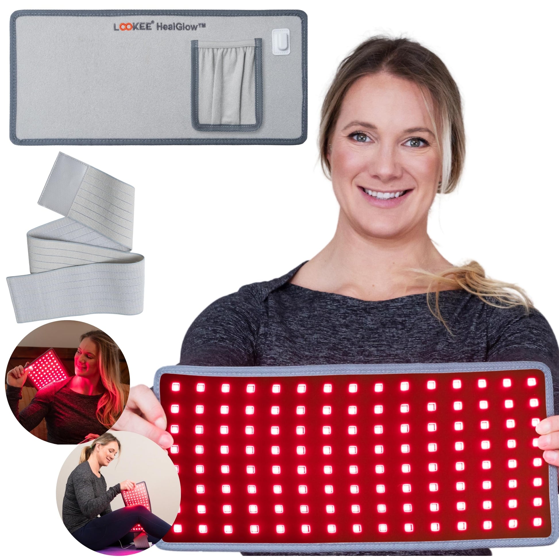LOOKEE HealGlow Pro Medical Infrared & Red-Light Therapy Belt - LED Technology - 60W Powerful LOOKEE buy supplements canada