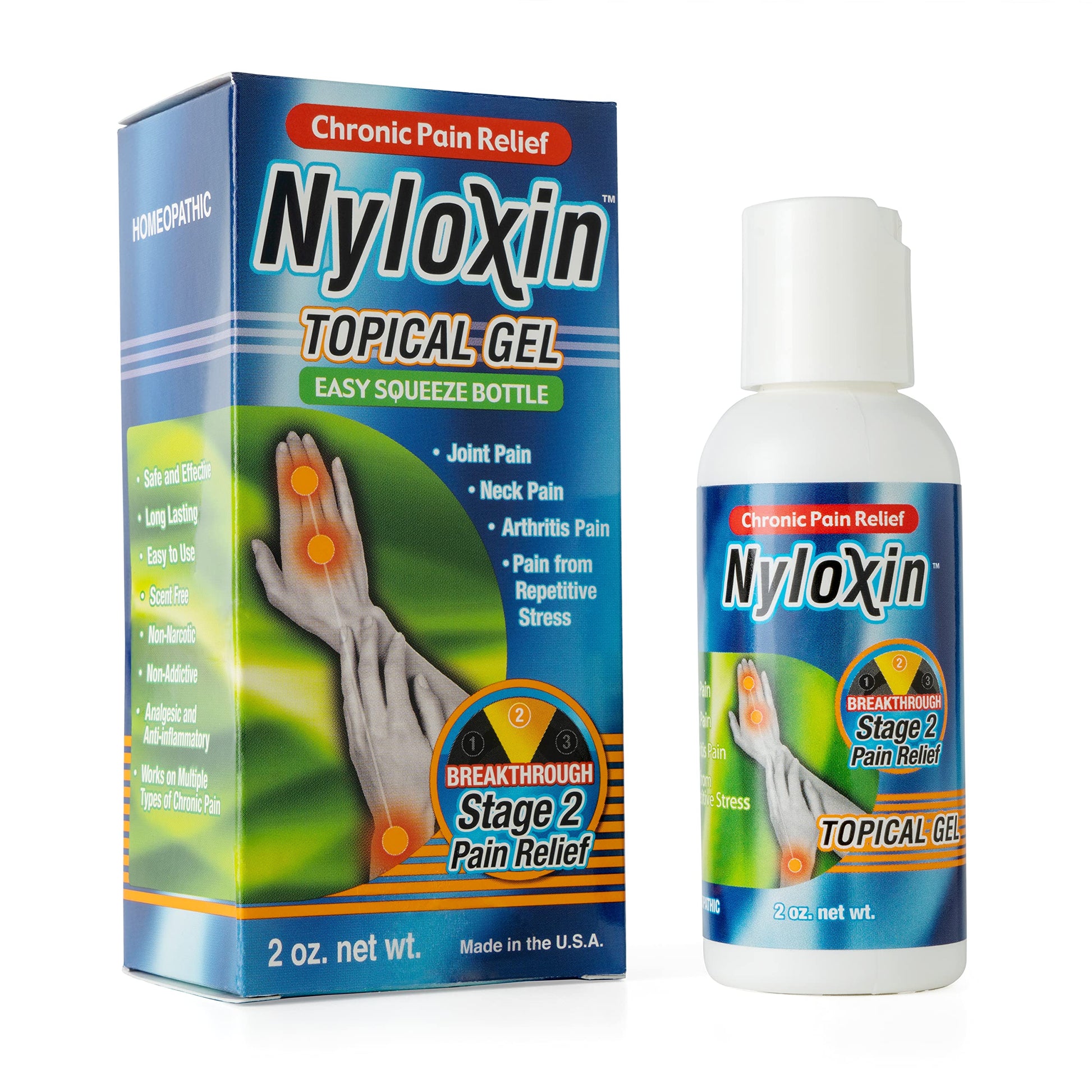 Nyloxin Easy Squeeze Bottle Arthritis Pain Relief Gel, Back Pain Relief, Neuropathy Pain Relief, Nerve Pain Relief, Knee Pain Relief, Foot Pain Relief, Muscle Pain Relief, Joint Pain Relief (2 oz) Nyloxin buy supplements canada