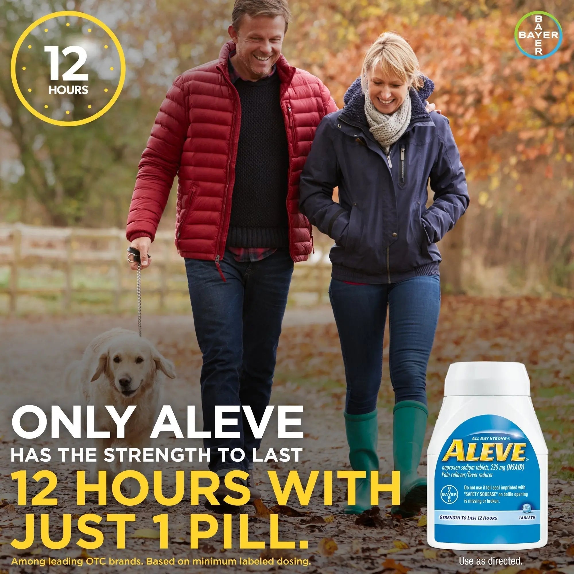 Aleve Tablets with Naproxen Sodium, 220mg (NSAID) Pain Reliever/Fever Reducer, 24 Count, Blue Aleve buy supplements canada