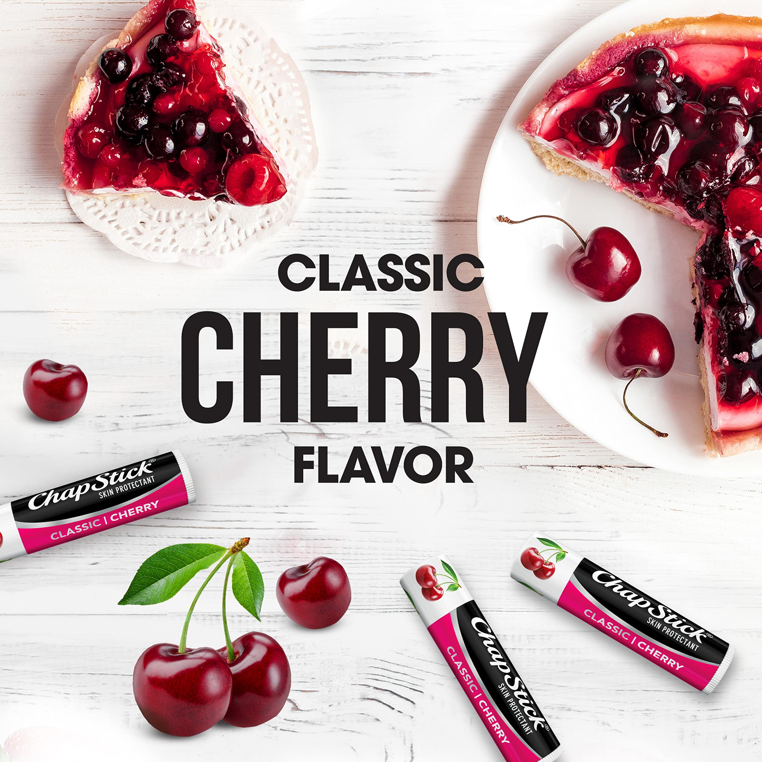 ChapStick Classic Skin Protectant Flavored Lip Balm Tube, Cherry Flavor, 0.15 Ounce (Pack of 3) ChapStick buy supplements canada