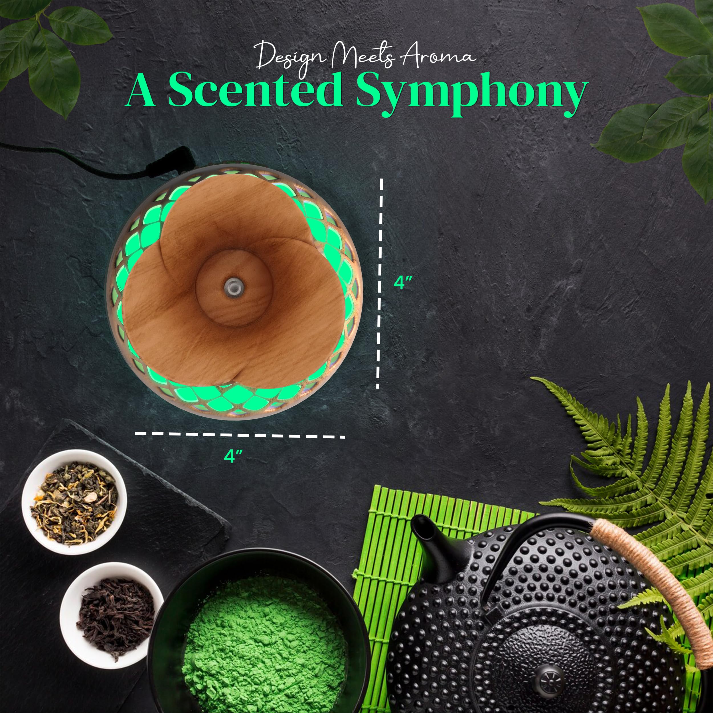 Aroma Diffuser for Essential Oils, Ultrasonic Aromatherapy Flower Oil Diffuser, Modern Cool Mist Renewgoo buy supplements canada