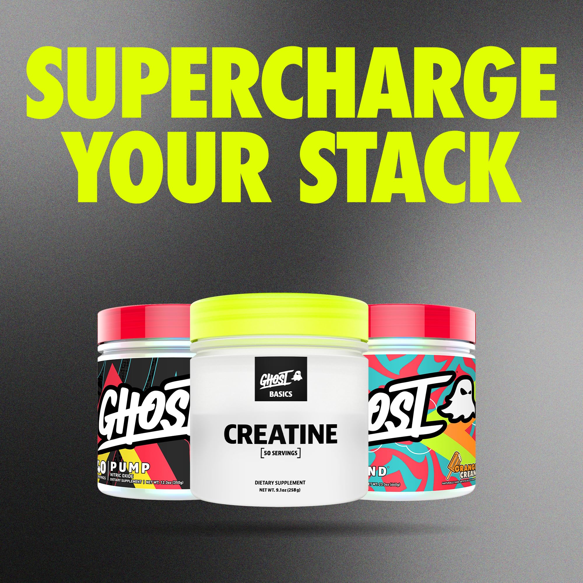 GHOST Basics Creatine Monohydrate Powder for Men & Women – 5G Creapure Creatine Workout Supplement for Muscle Gain – Vegan, Soy Free & Gluten Free - 50 Servings GHOST buy supplements canada