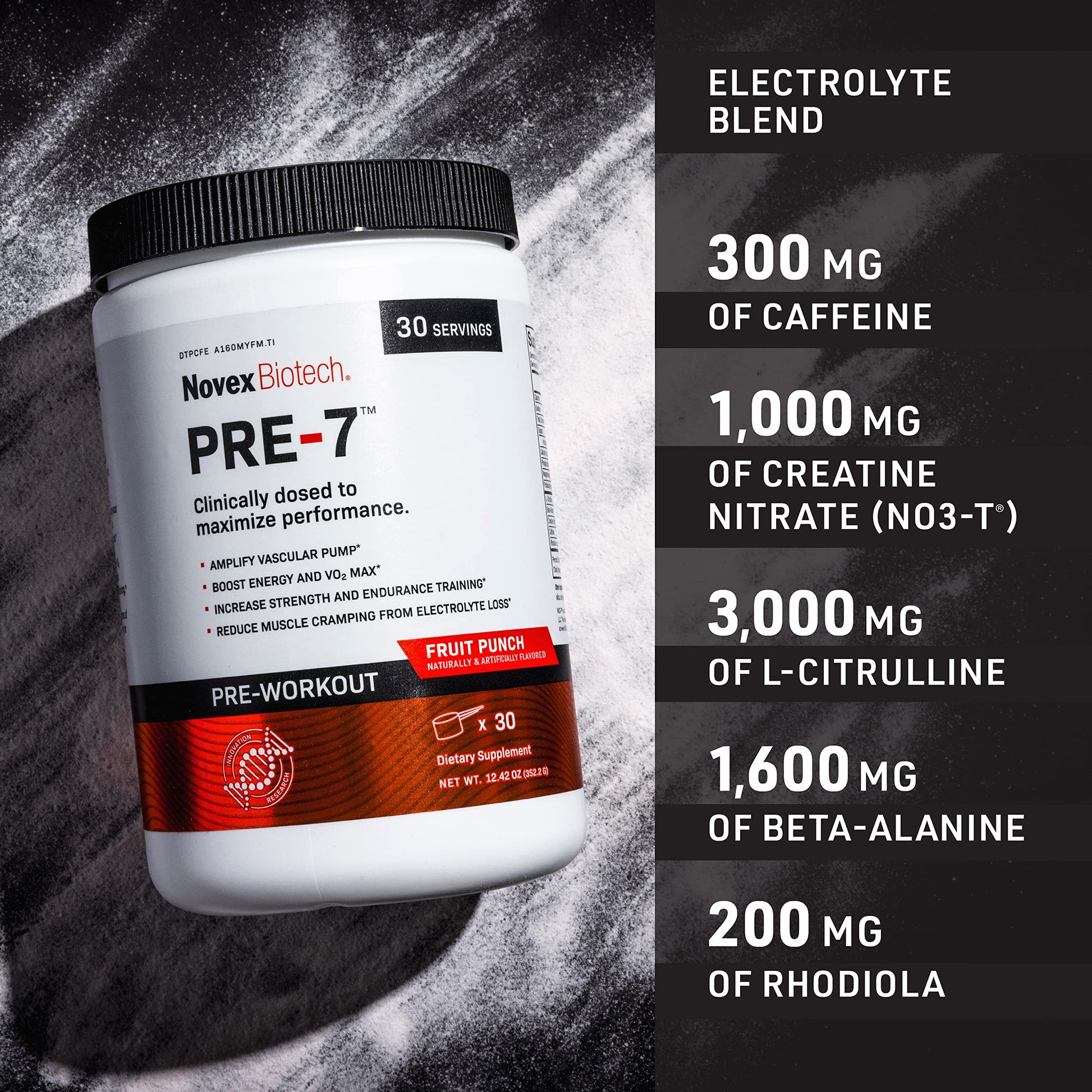 Novex Biotech PRE-7 Pre-Workout Powder – Best preworkout for Men - Boost Energy Novex Biotech buy supplements canada