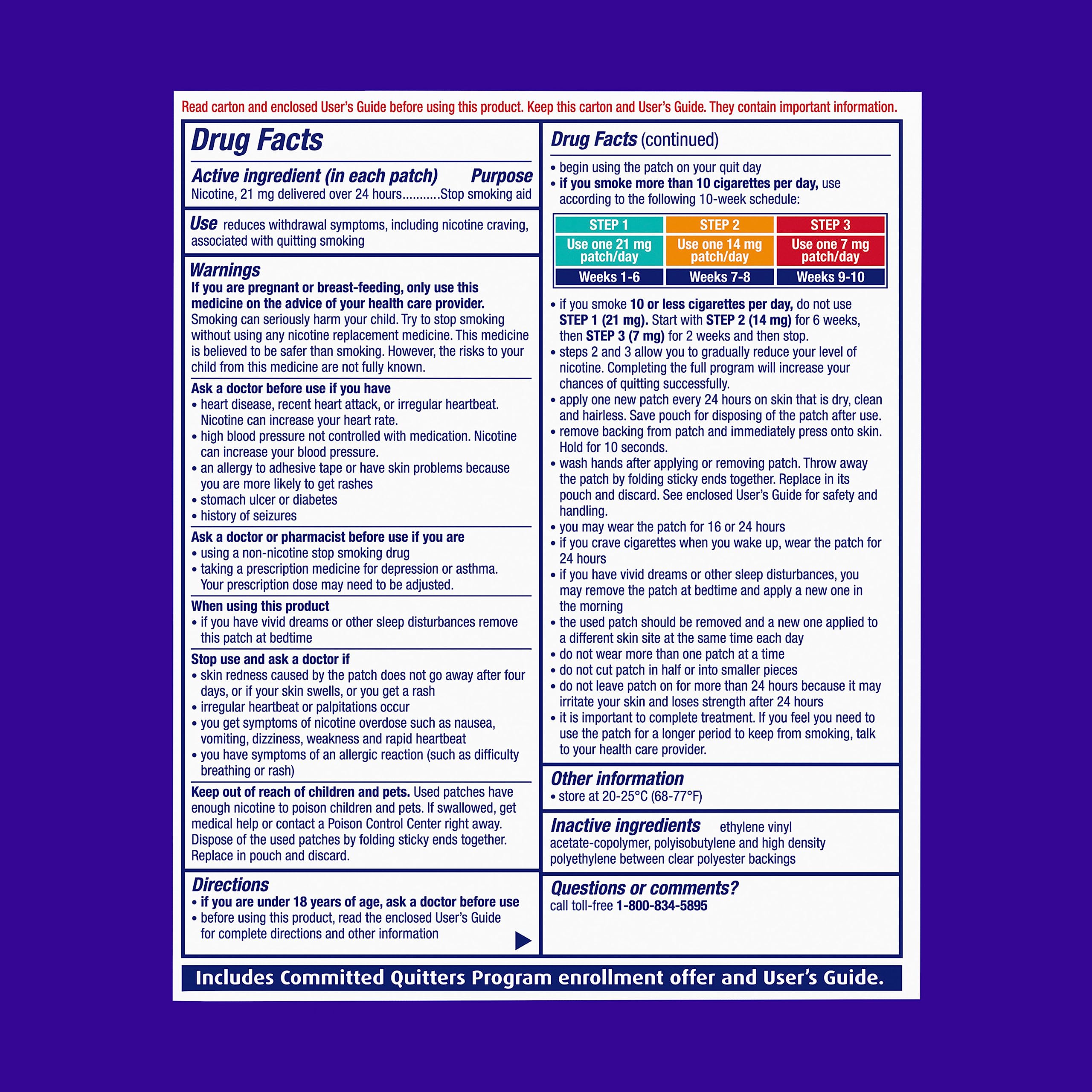 NicoDerm CQ Step 1 Nicotine Patches to Quit Smoking, 21 mg, Stop Smoking NicoDerm buy supplements canada