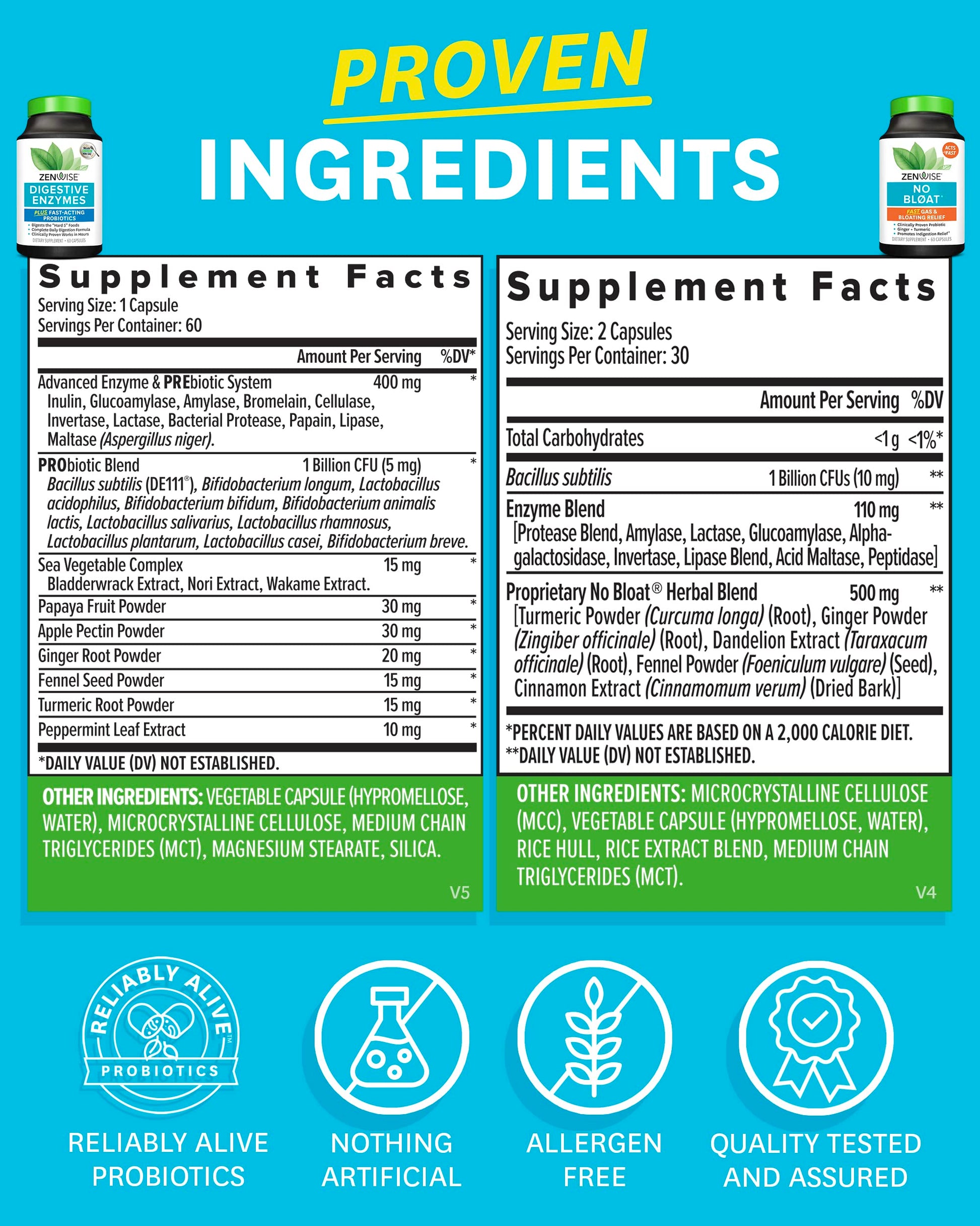 Zenwise Health Digestive Bliss Bundle - Digestive Enzymes, NO BLØAT Zenwise Health buy supplements canada