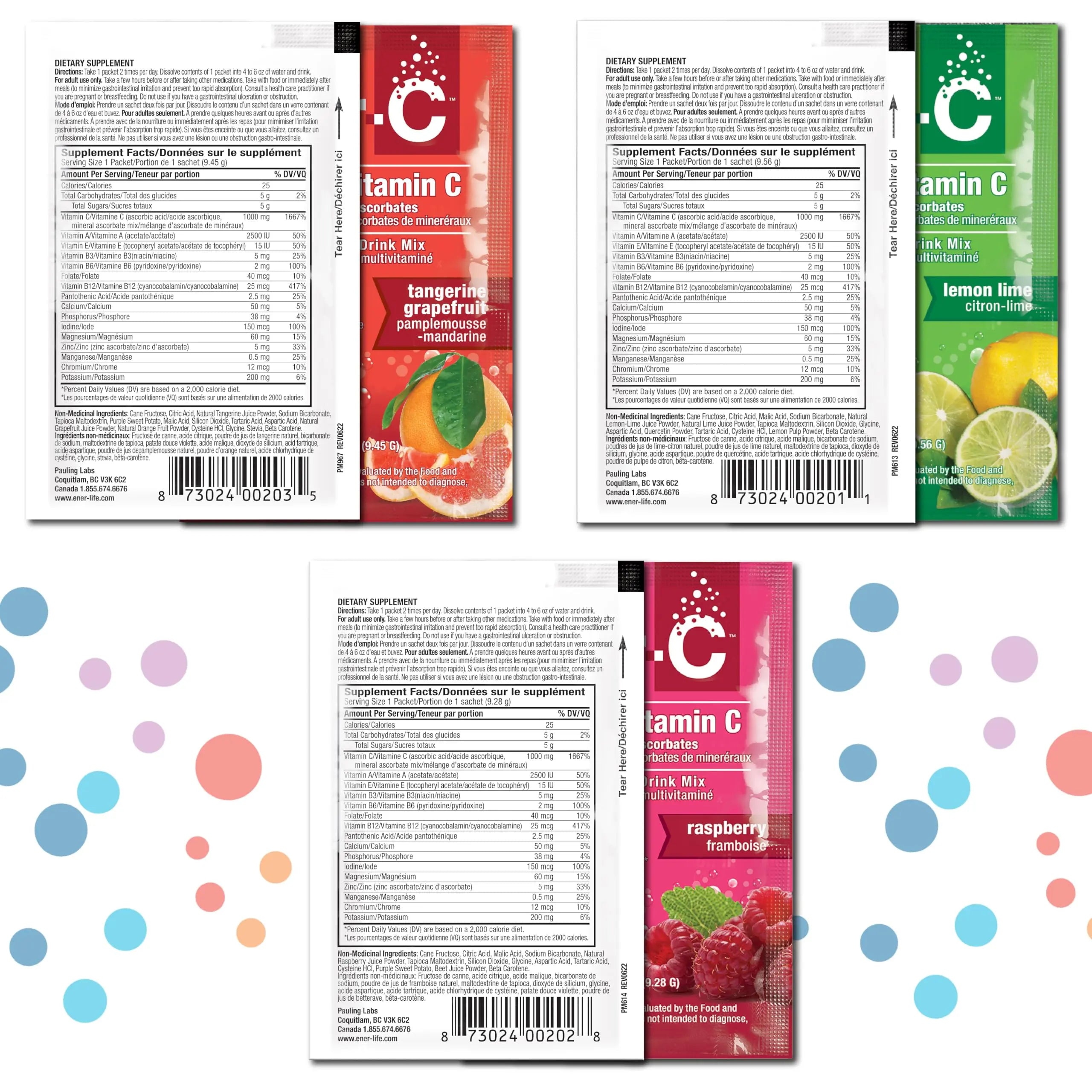 Ener-C Variety Pack Multivitamin Drink Mix Powder Vitamin C 1000mg & Electrolytes with Real Fruit Juice Natural Energy & Immune Support for Women & Men Ener-C buy supplements canada