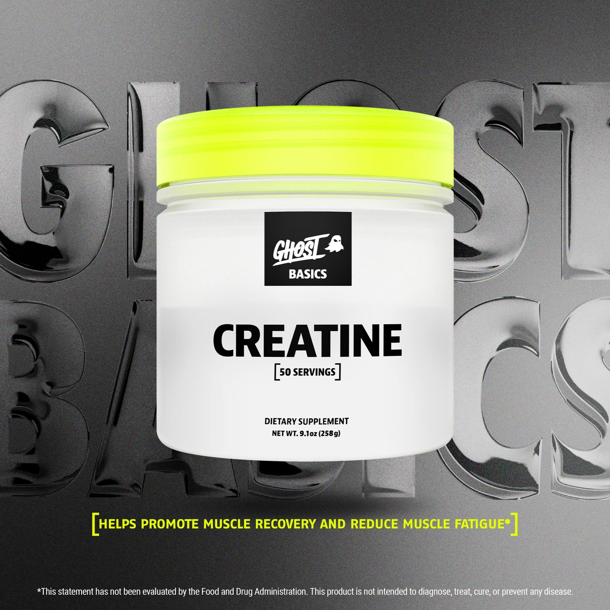 GHOST Basics Creatine Monohydrate Powder for Men & Women – 5G Creapure Creatine Workout Supplement for Muscle Gain – Vegan, Soy Free & Gluten Free - 50 Servings GHOST buy supplements canada