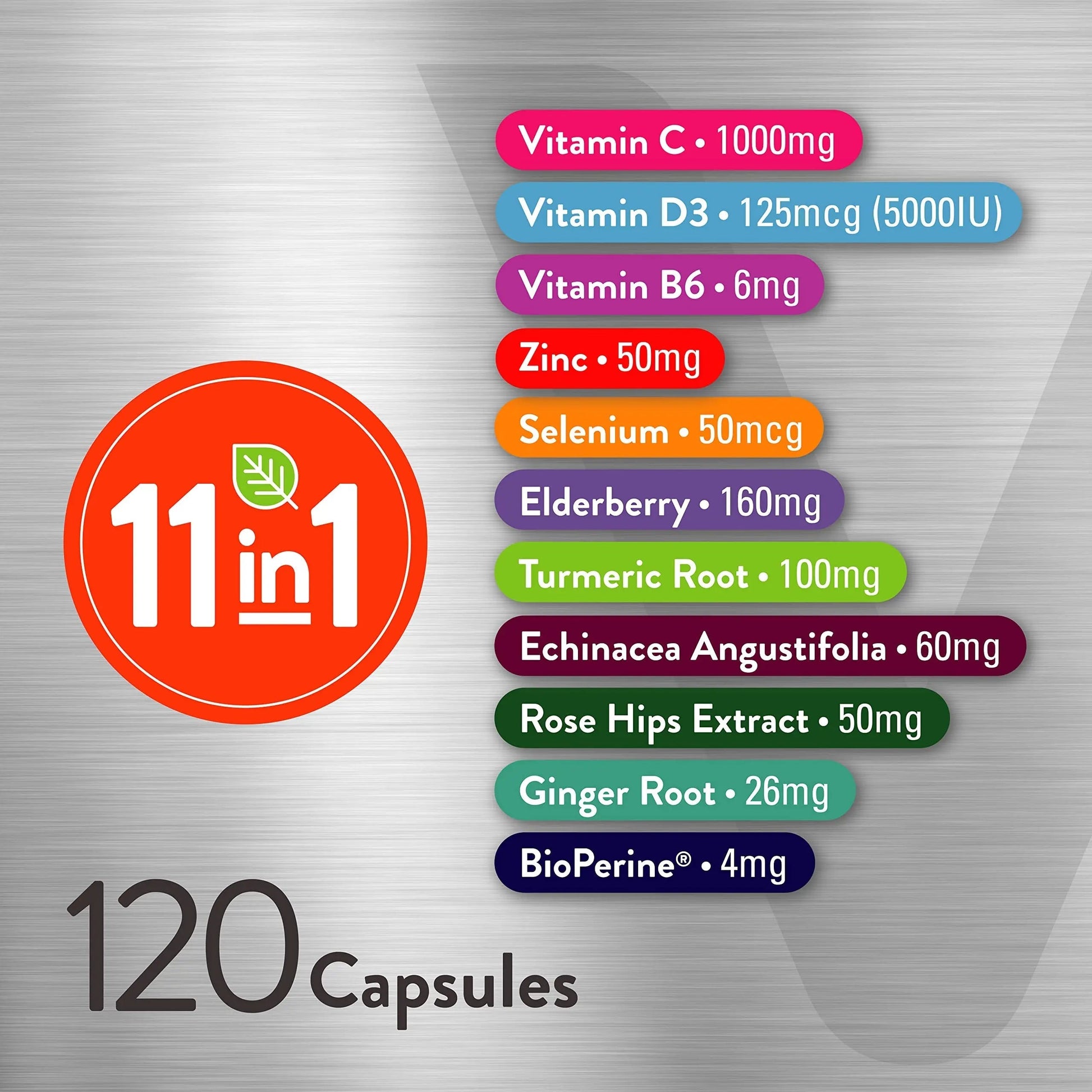 VITEEY 11 in 1 Immune Support Supplement - Immune Defense with Vitamin D3, B6, Echinacea, Turmeric, Rose-HIPS, Selenium Viteey buy supplements canada