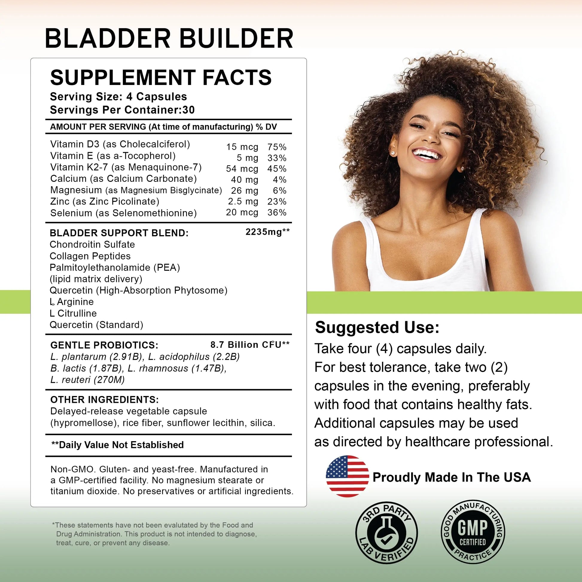 BLADDER BUILDER - Bladder Health Supplement for Bladder Support & Bladder Discomfort – Supports Bladder Lining – 120 Capsules – Made in USA** BLADDER BUILDER buy supplements canada