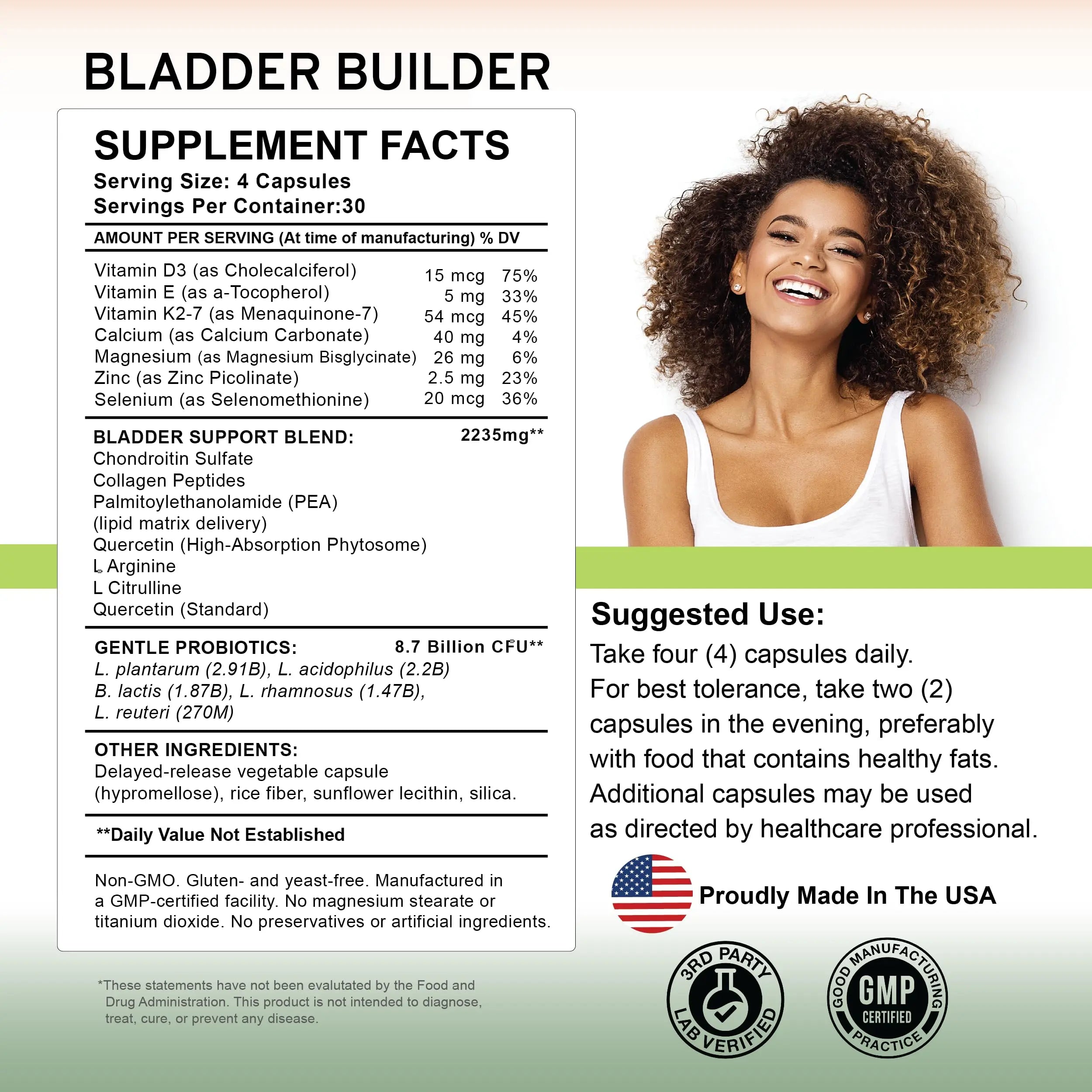 BLADDER BUILDER - Bladder Health Supplement for Bladder Support & Bladder Discomfort – Supports Bladder Lining – 120 Capsules – Made in USA** BLADDER BUILDER buy supplements canada