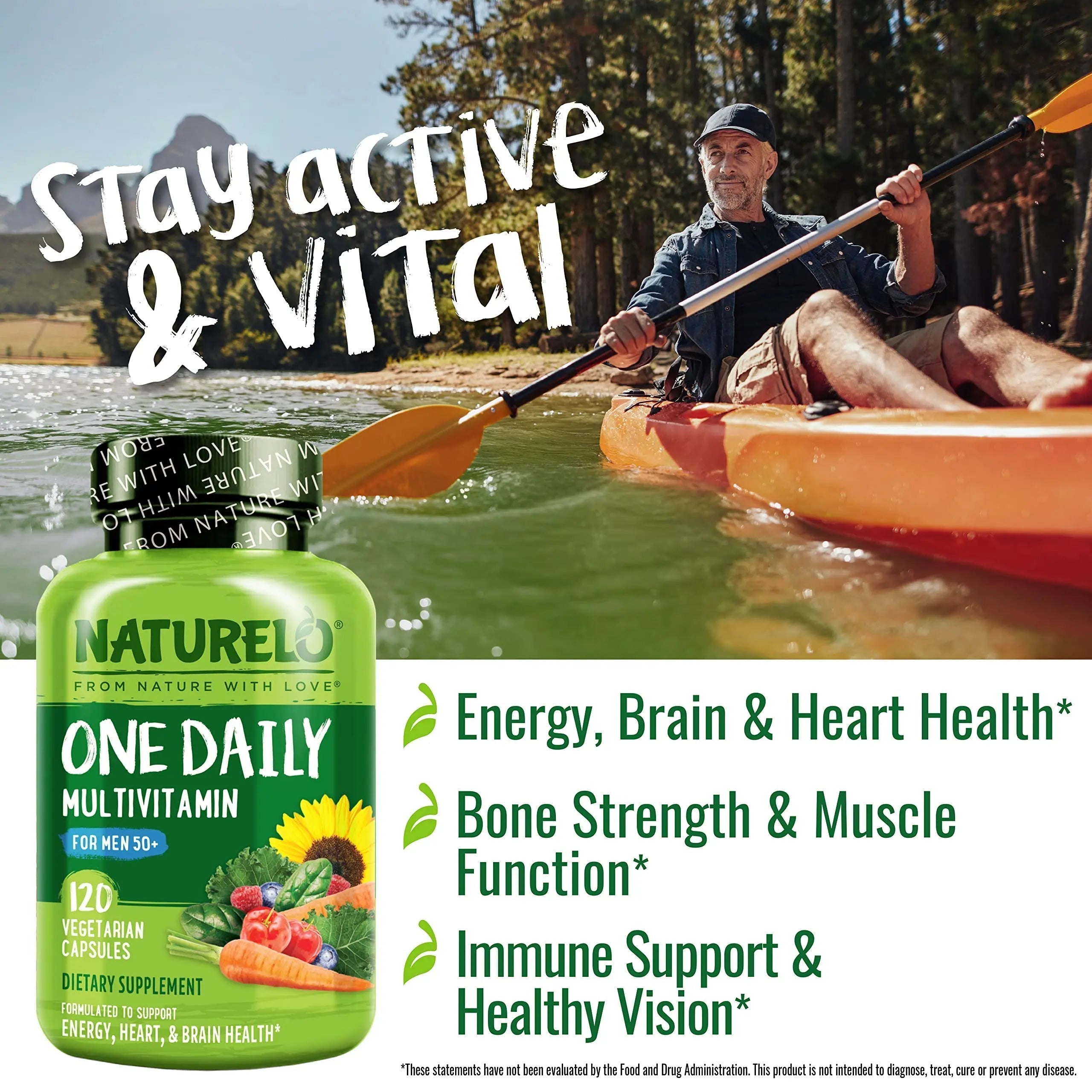 NATURELO One Daily Multivitamin for Men 50+, 120 Capsules One Daily Multivitamin for Women 50+ (Iron Free), 120 Capsules - 4 Month Supply Bundle NATURELO buy supplements canada