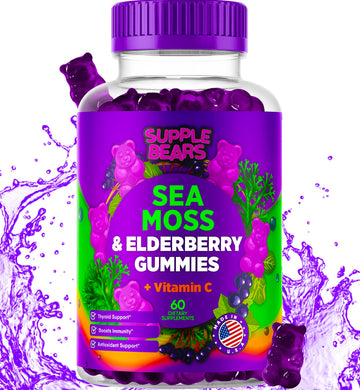 Supplebears Sea Moss Gummies & Elderberry - Vitamin C + Zinc – Extra Strength Immune Supplebears buy supplements canada
