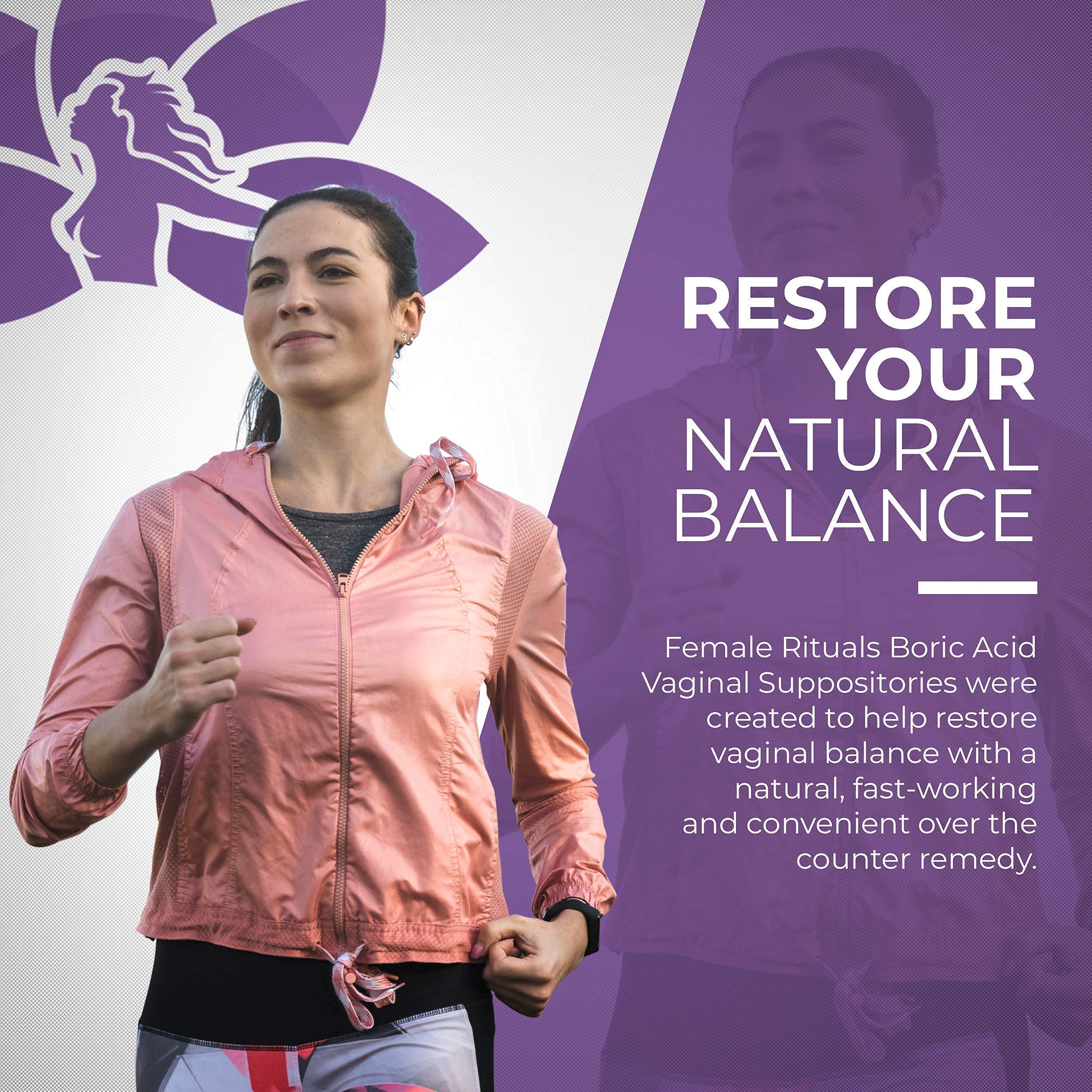 FEMALE RITUALS - Vaginal Moisturizer Boric Acid Suppositories for PH Balance - Bad Odors FEMALE RITUALS buy supplements canada