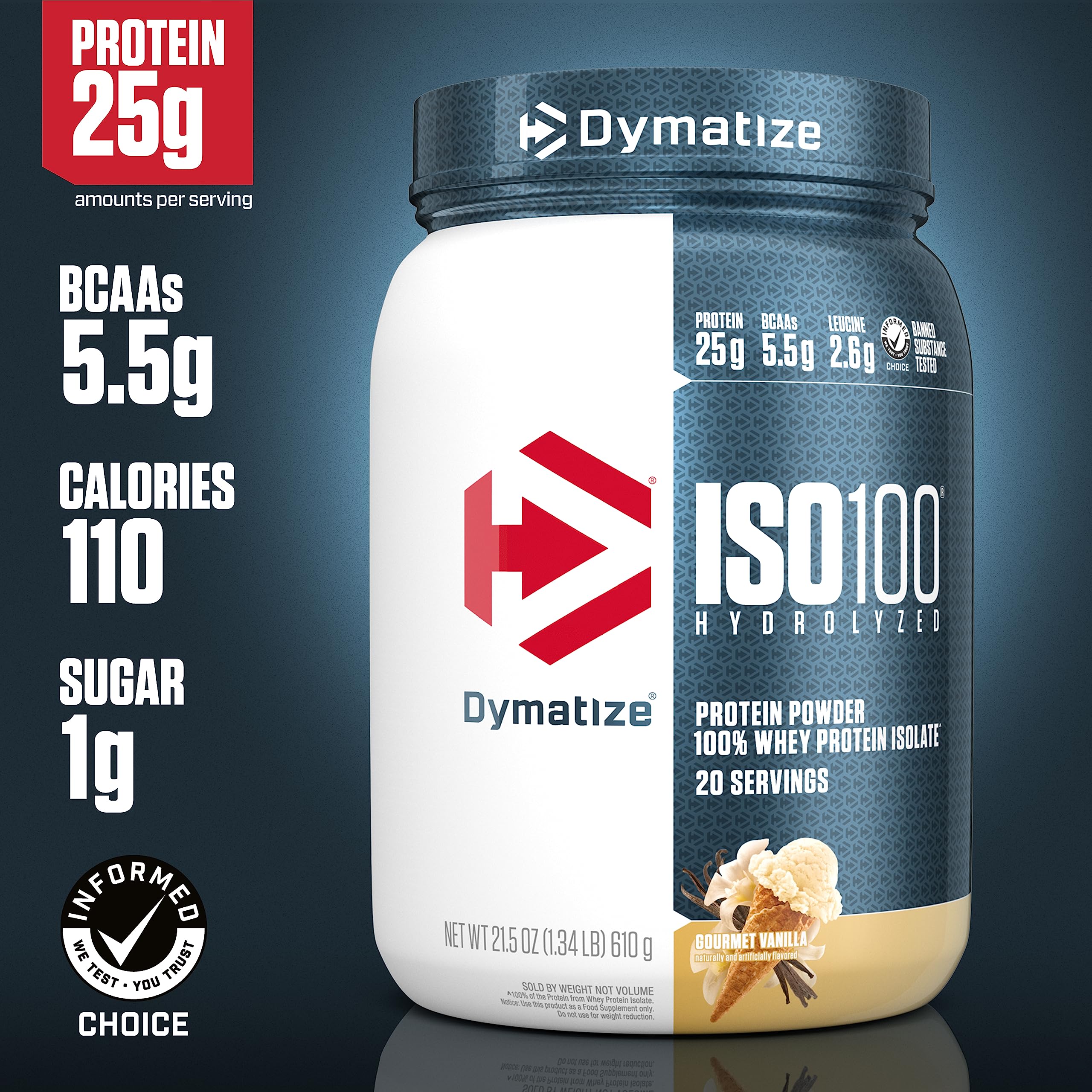 Dymatize ISO100 Hydrolyzed Protein Powder, 100% Whey Isolate , 25g of Protein, 5.5g Dymatize buy supplements canada