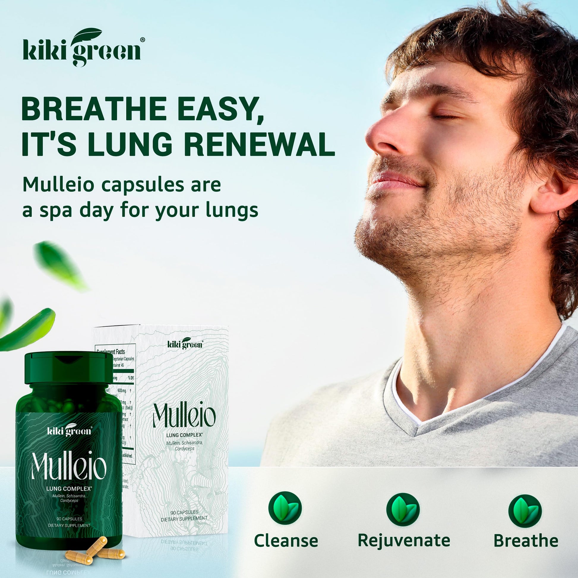 KIKI Green MULLEIO Lung Health Capsules: Herbal Supplement for Lung Cleanse, Better KIKI Green buy supplements canada