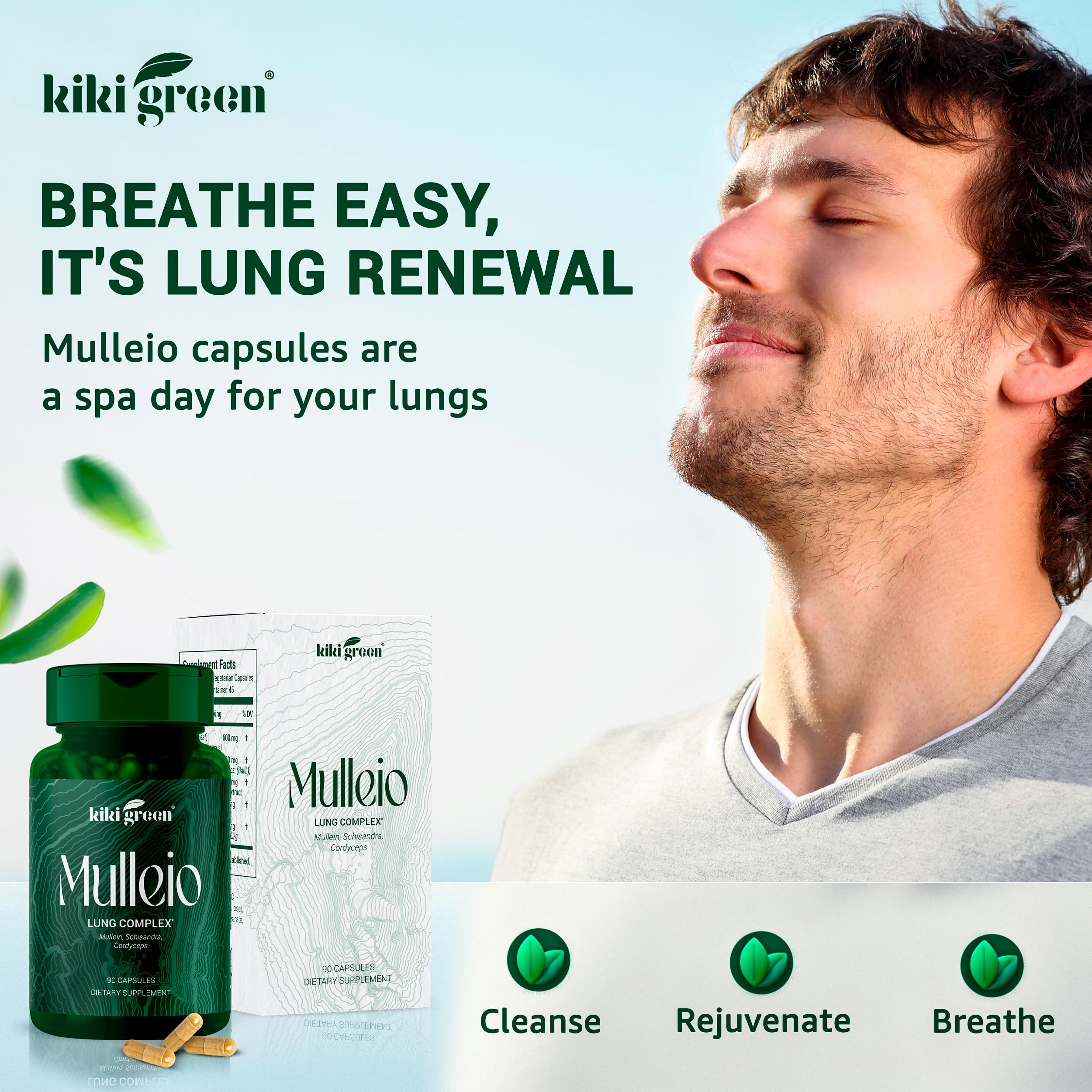 KIKI Green MULLEIO Lung Health Capsules: Herbal Supplement for Lung Cleanse, Better KIKI Green buy supplements canada