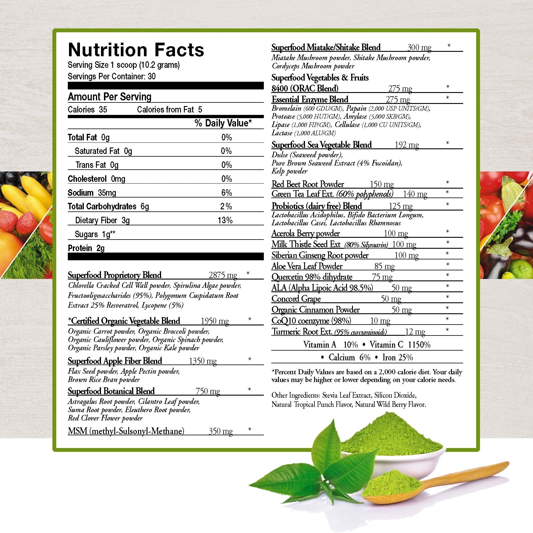 ecostream Naturals Vital First Daily Greens Superfood Powder 50 Whole Super Foods with Spirulina, Chlorella, Flax Seed, Fiber and Enzymes with Organic Greens - 30 Servings ecostream Naturals buy supplements canada