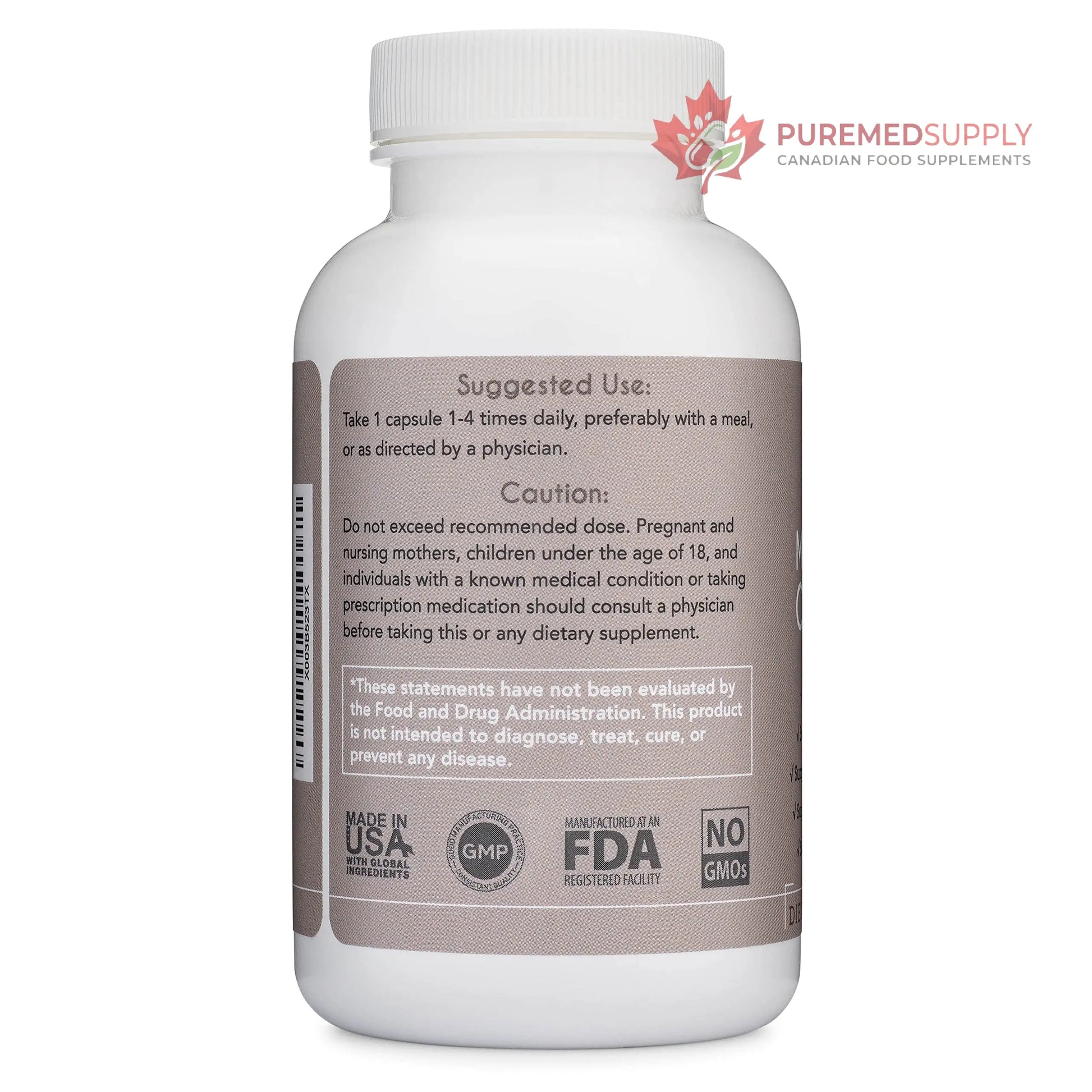 Magnesium Complex - Lifted Naturals Magnesium Supplement w/Bisglycinate, Malate, Taurate - 120 Capsules - Bioavailable Magnesium Formula for Mood, Sleep, Energy Support* Lifted Naturals buy supplements canada