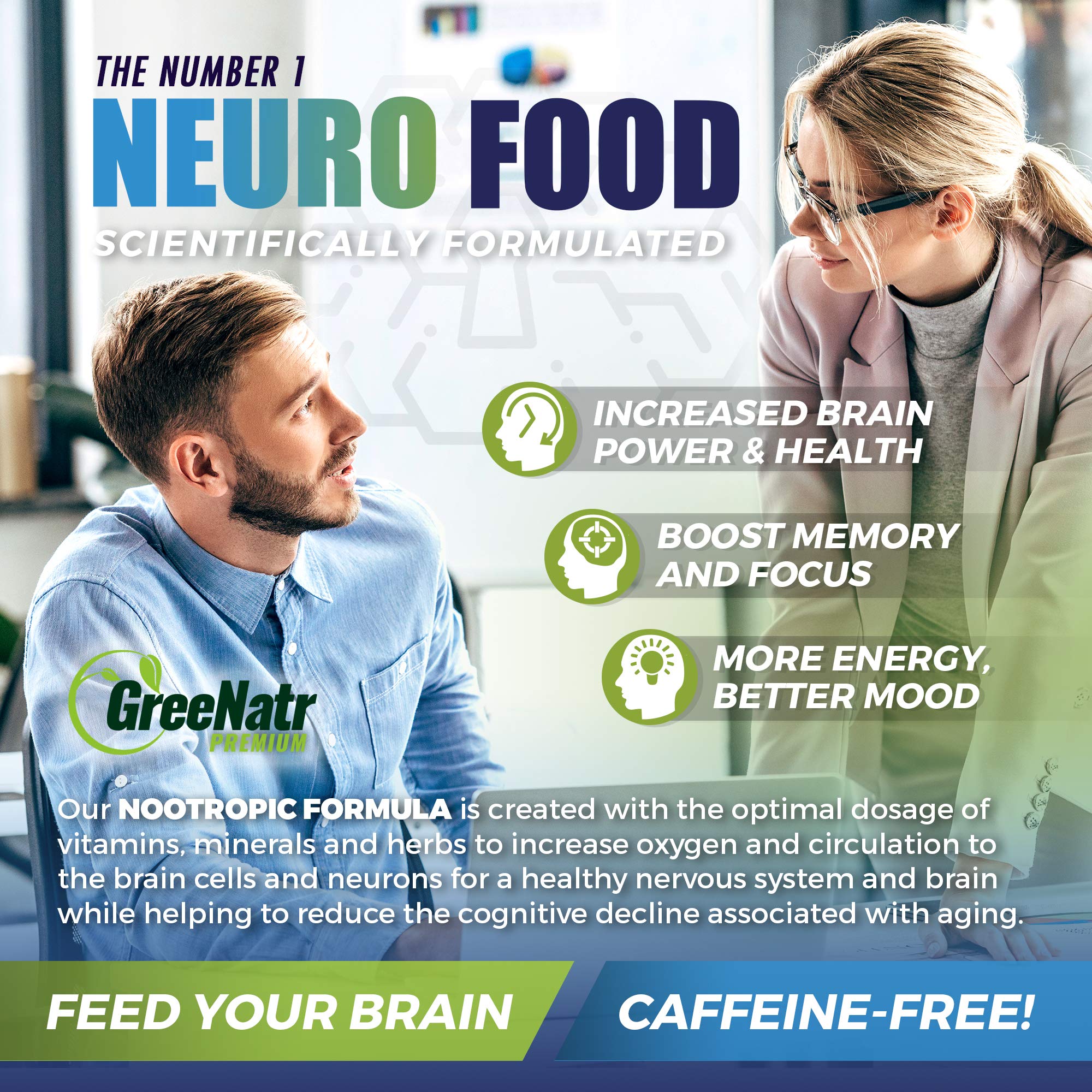 GreeNatr Brain Supplement with B12 Vitamin for Enhanced Memory, Energy, Focus, and Clarity GreeNatr buy supplements canada