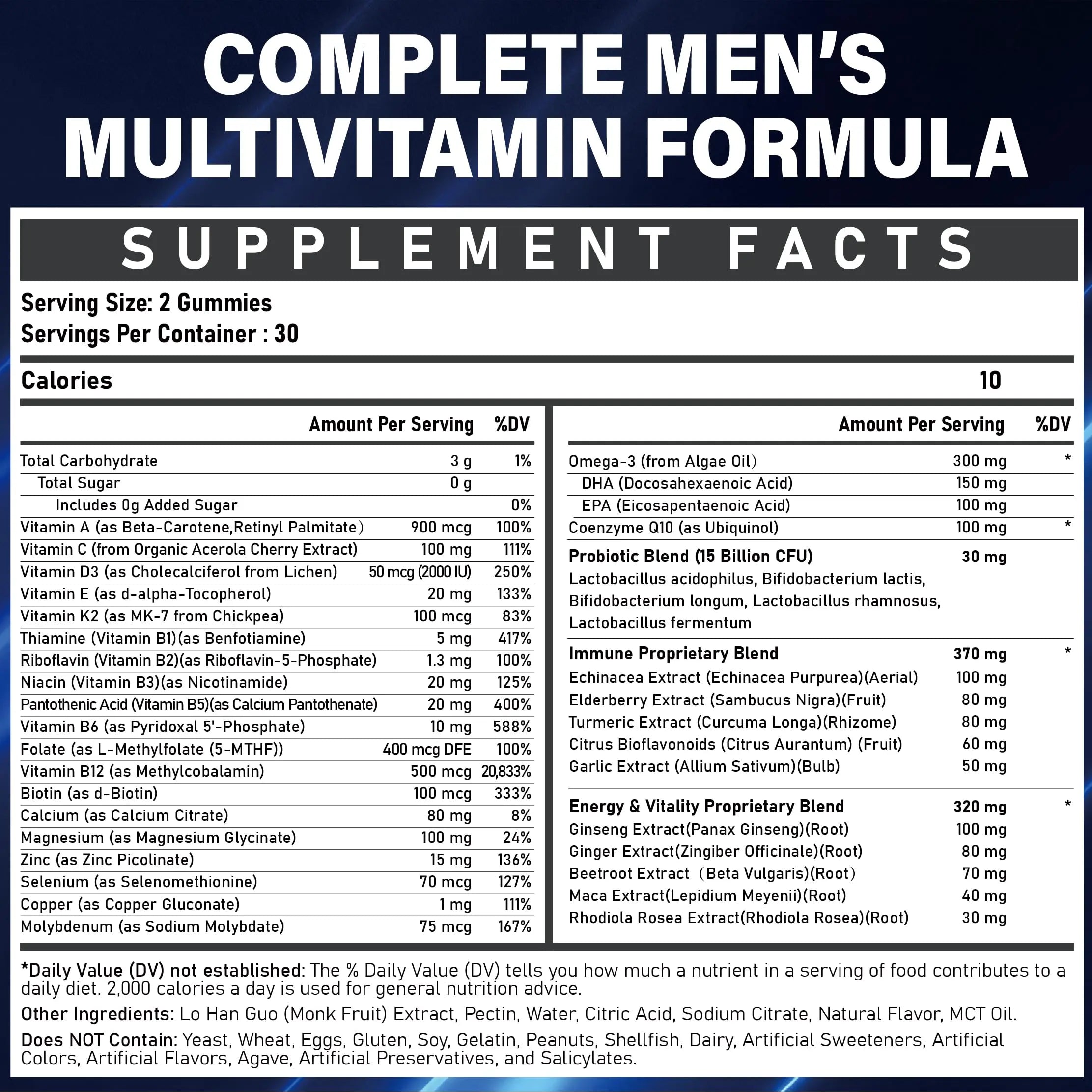 Methylated Multivitamin Gummies for Men - Mens Multivitanins Gummy with Vitamins A C D K E, Methylated Folate, B Complex Veyttisy buy supplements canada