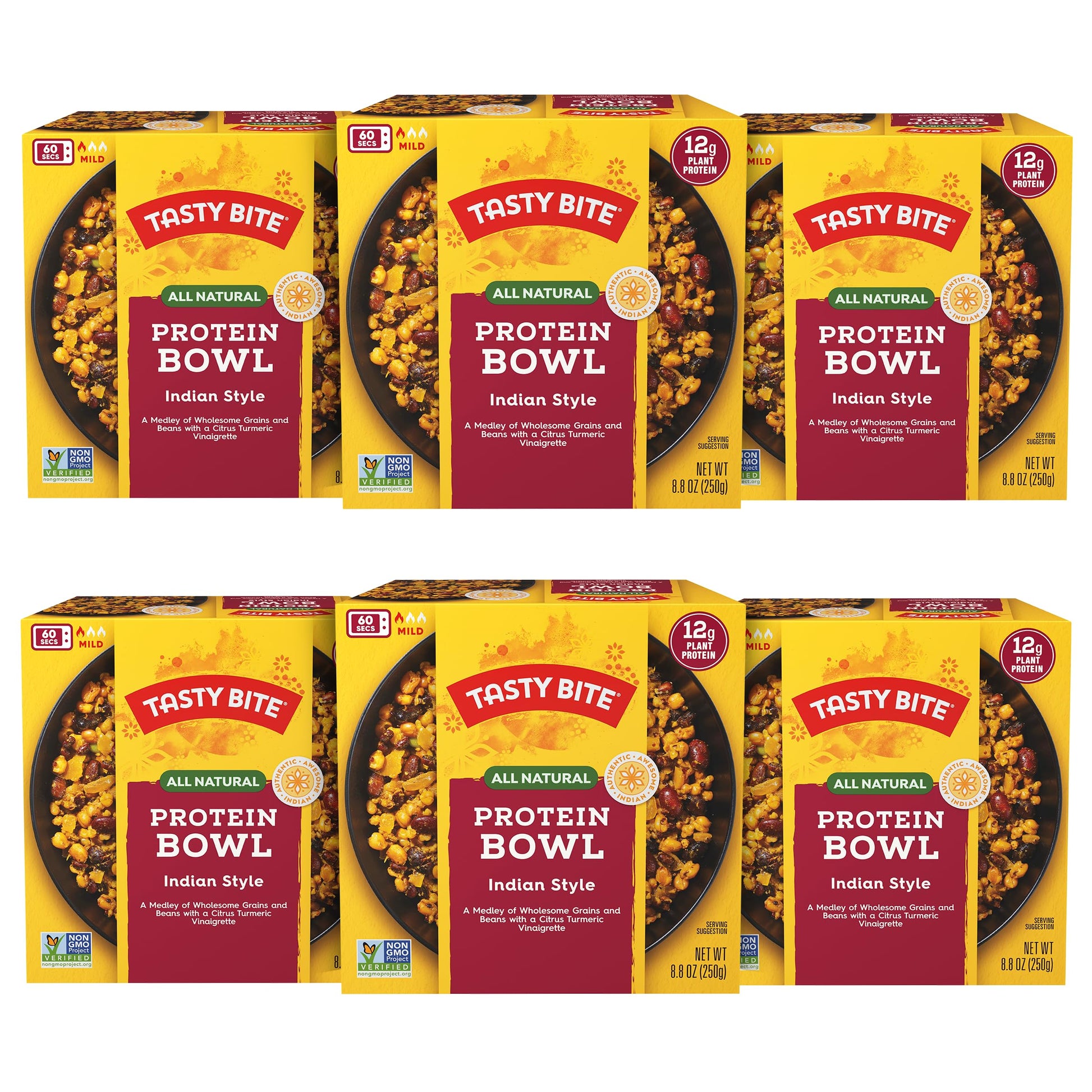 TASTY BITE Indian Protein Bowl, 8.8 Ounce, Pack of 6, Ready to Eat, Microwaveable TASTY BITE buy supplements canada