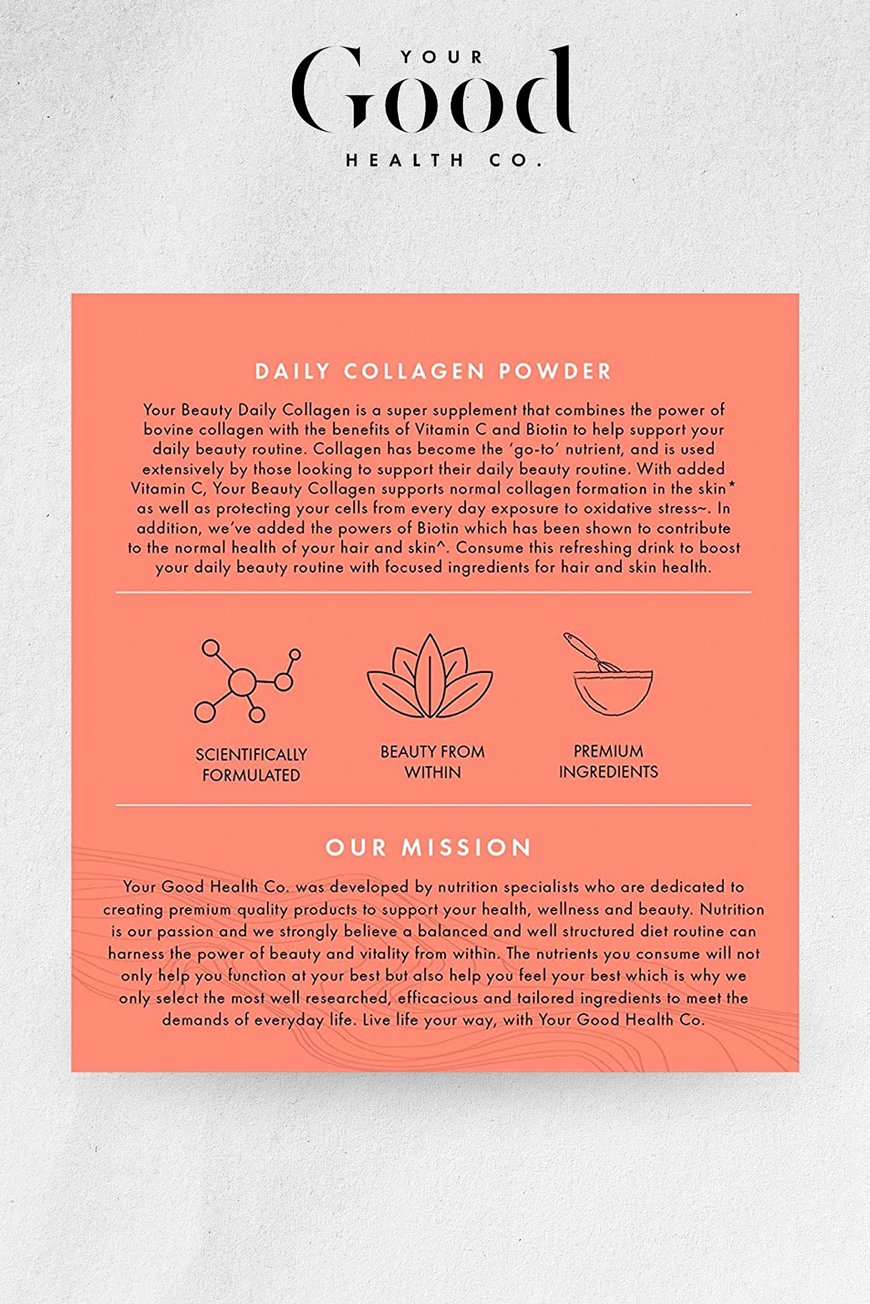 Your Good Health Co. – Your Beauty Premium Collagen Powder, Tropical | 150g Your Good Health Co. buy supplements canada