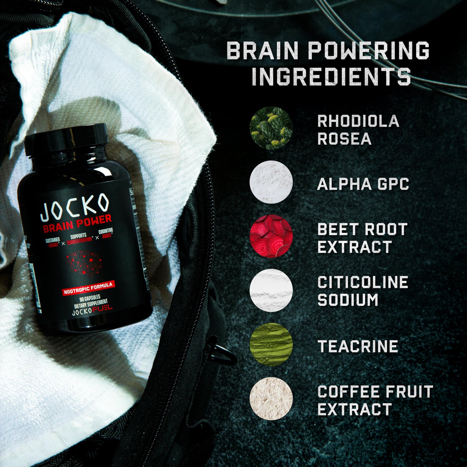 Jocko Fuel Brain Power - Nootropic Dietary Supplements for Memory & Focus wiht L Theanine, L Carnitine- Energy & Focus Supplement (90 Capsules) Jocko Fuel buy supplements canada