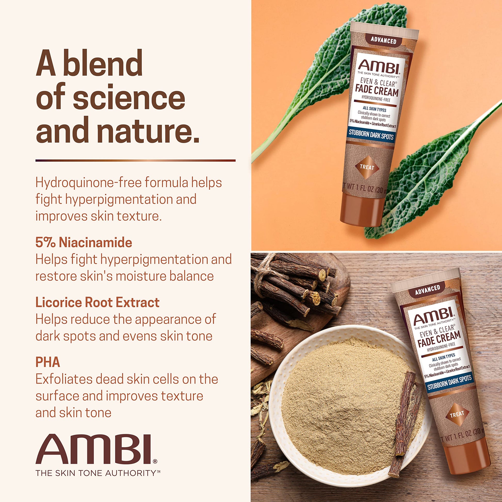 Ambi Even & Clear Advanced Fade Cream, Hydroquinone-free, Hyperpigmentation Treatment, Stubborn Dark Spot Corrector, Results In As Little As 2-3 Weeks Ambi buy supplements canada