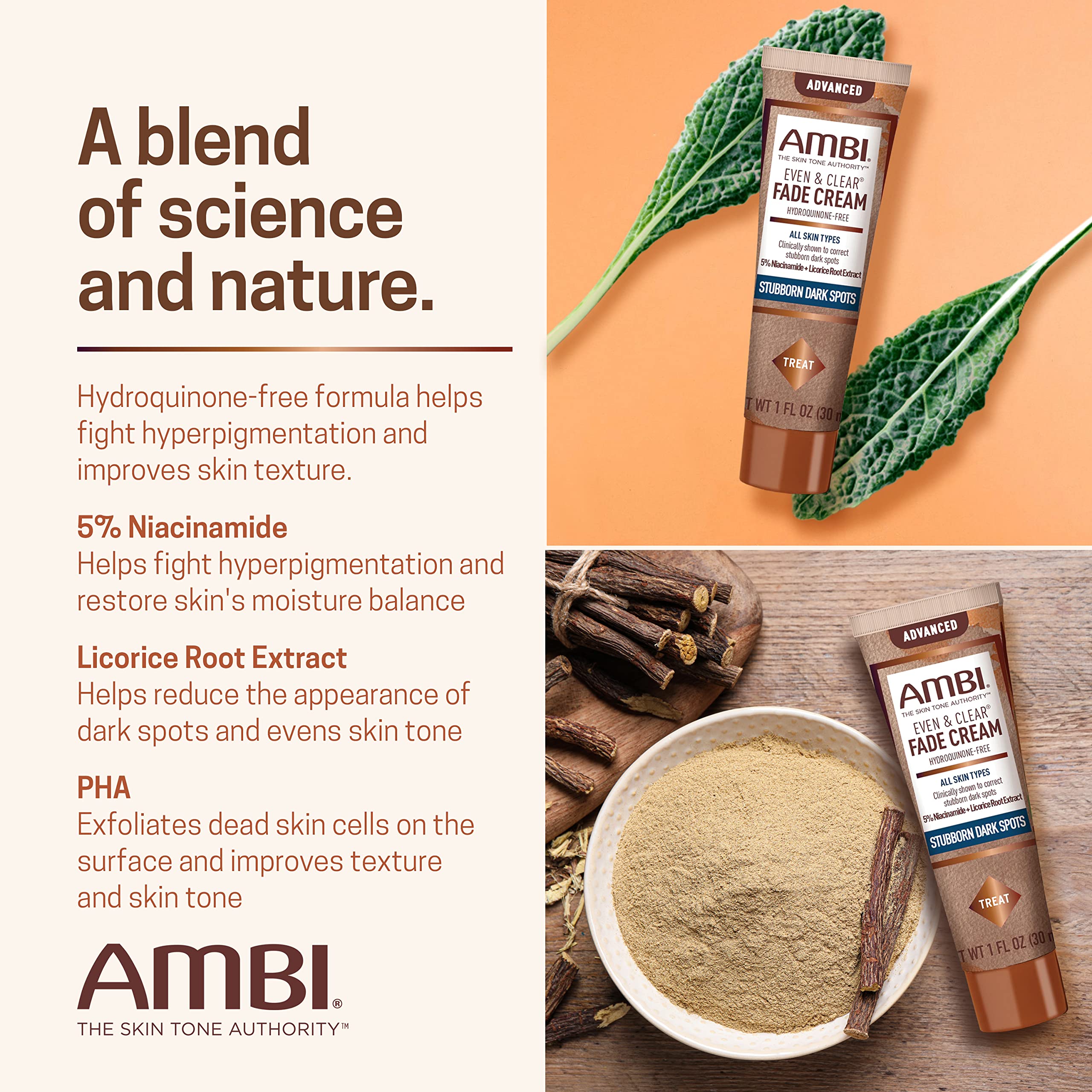 Ambi Even & Clear Advanced Fade Cream, Hydroquinone-free, Hyperpigmentation Treatment, Stubborn Dark Spot Corrector, Results In As Little As 2-3 Weeks Ambi buy supplements canada