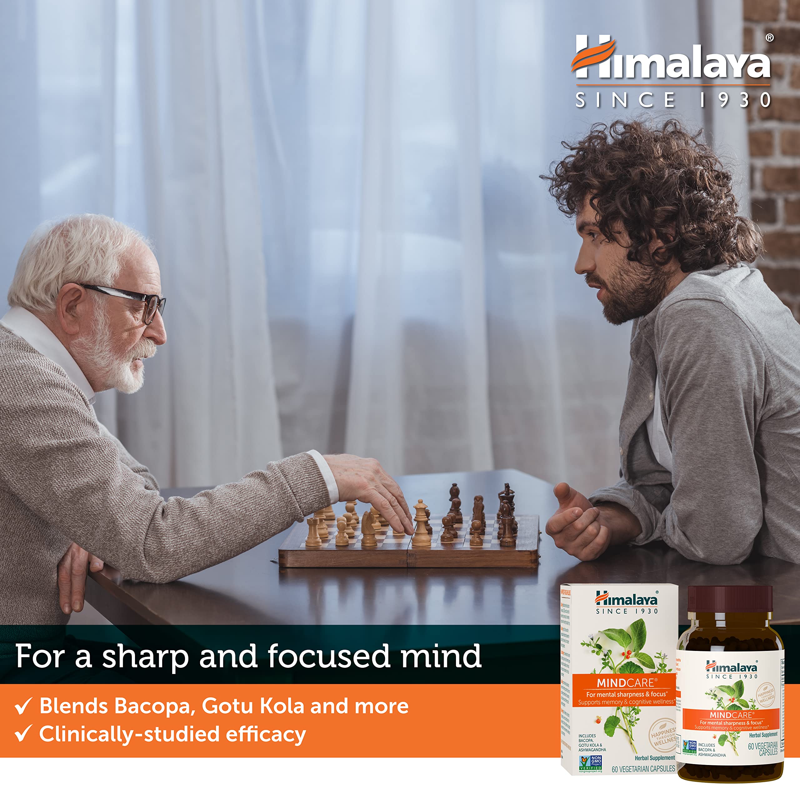Himalaya MindCare, Nootropic Brain Supplement Booster for Mental Sharpness, Focus, Memory, and Cognitive Wellness, 1170 mg, 120 Capsules, 1 Month Supply Himalaya buy supplements canada