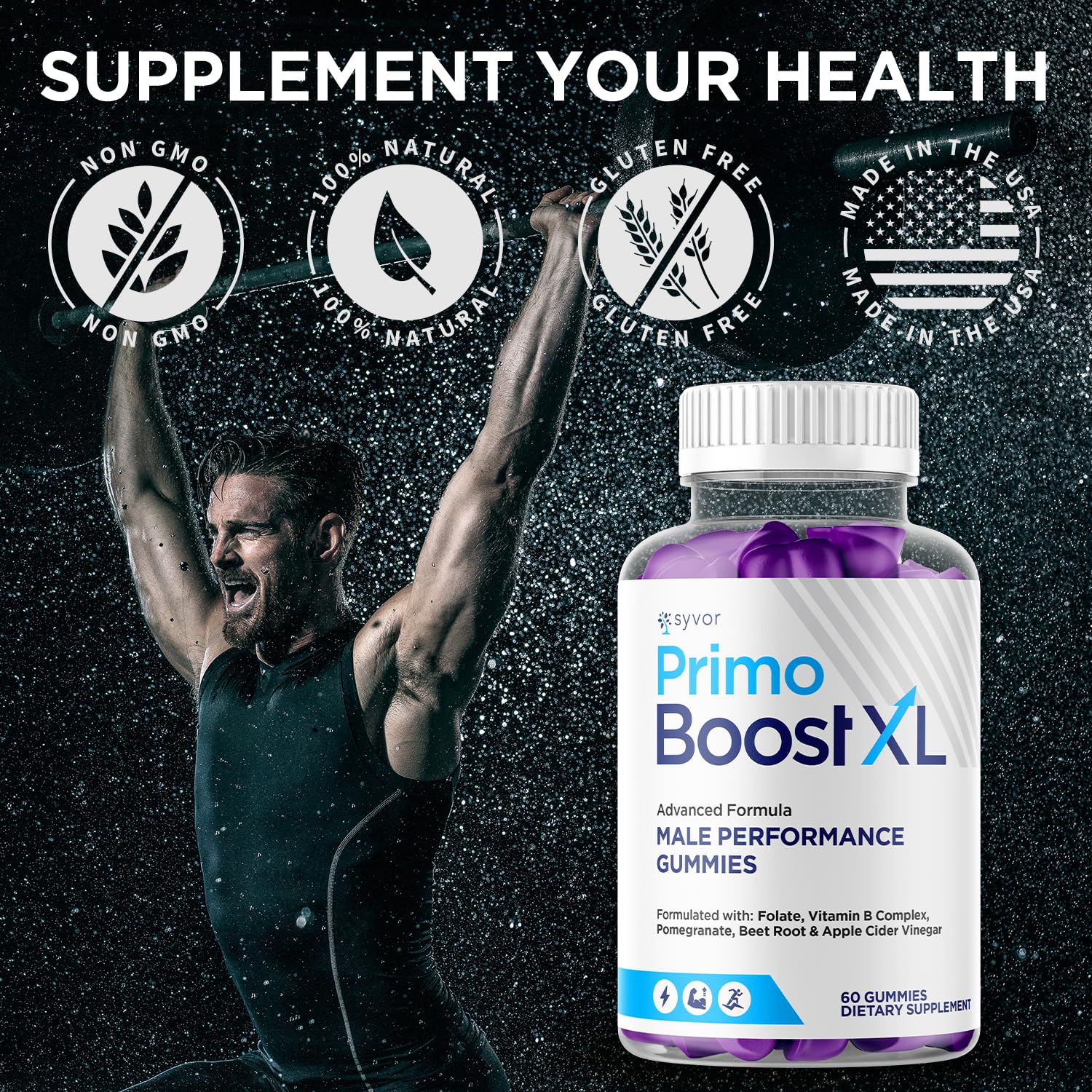(3 Pack) Primo Boost XL Gummies, Official Primo Boost XL Gummys with All Natural Ingredients, Advanced PrimoBoost Health & Wellness Formula with Max Strength Active Lifestyle Vitamins (180 Gummies) Syvor buy supplements canada