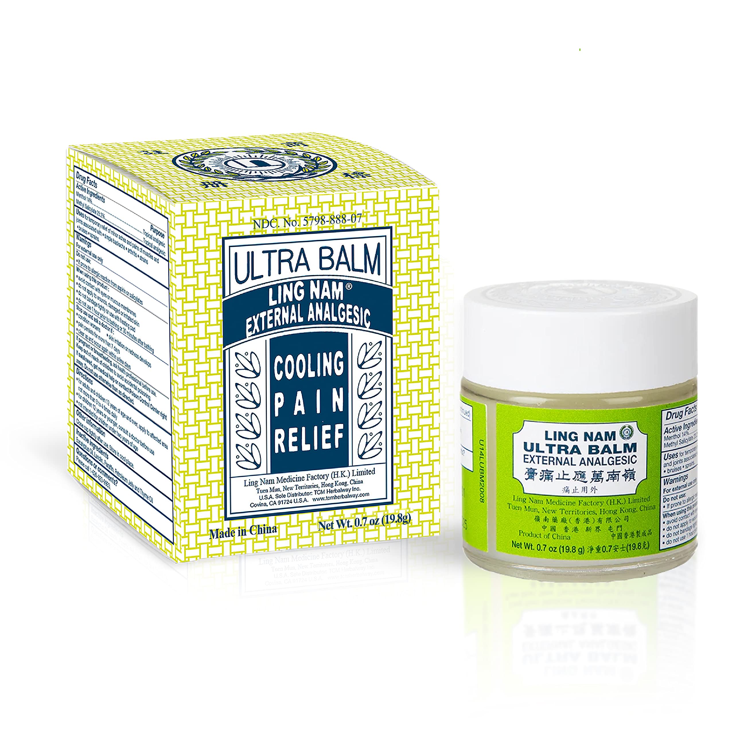 Ling Nam Ultra Balm External Analgesic, for Cooling Pain Relief Simple Backache Arthritis Strains Bruises Sprain, Muscle Pain, Muscle Soreness,0.7oz/19.8g Ling Nam buy supplements canada