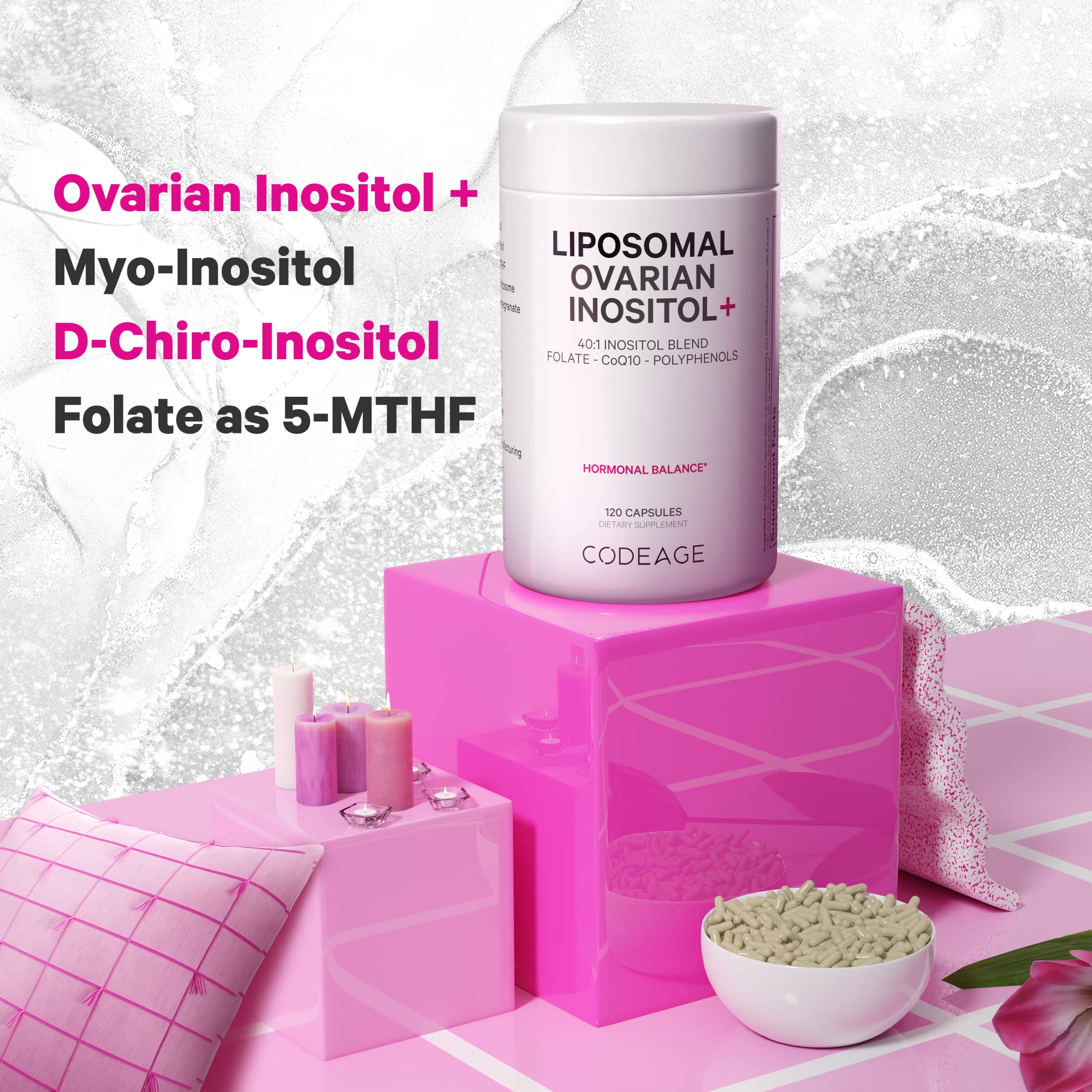 Codeage Liposomal Ovarian Inositol + Supplement - Myo-Inositol, D-Chiro-Inositol Codeage buy supplements canada