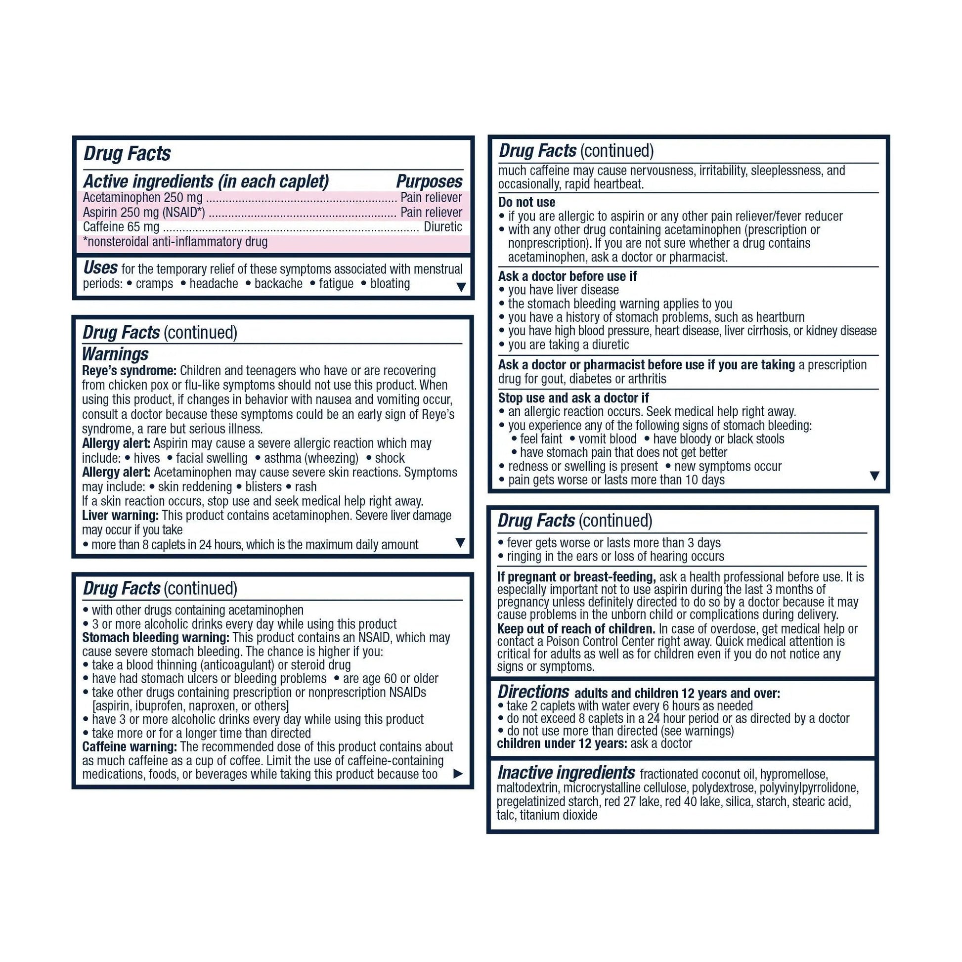 Pamprin Maximum Strength Formula, 24 Caplets (Pack of 3) Pamprin buy supplements canada