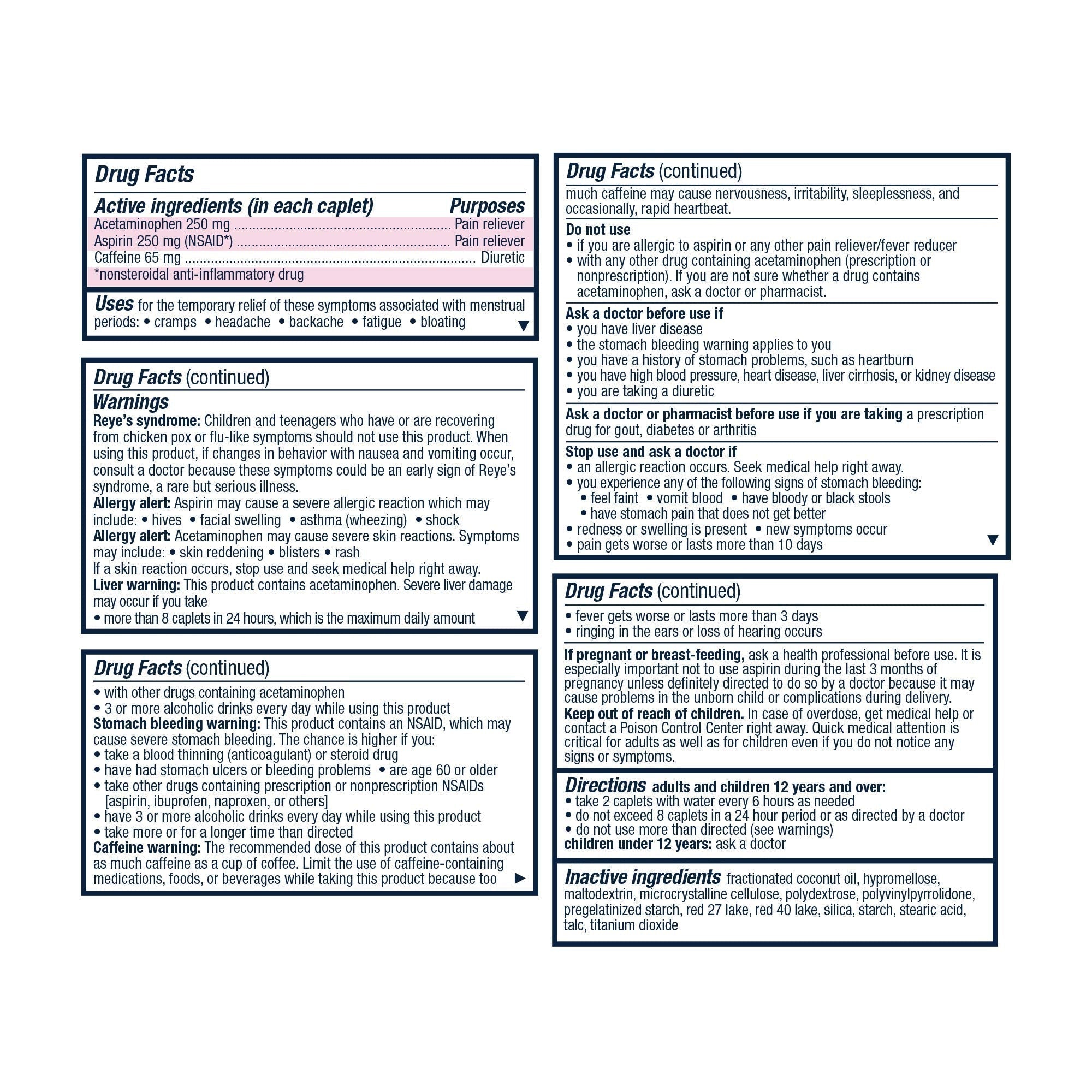 Pamprin Maximum Strength Max Formula, with Acetaminophen, Menstrual Period Symptoms Relief Pamprin buy supplements canada